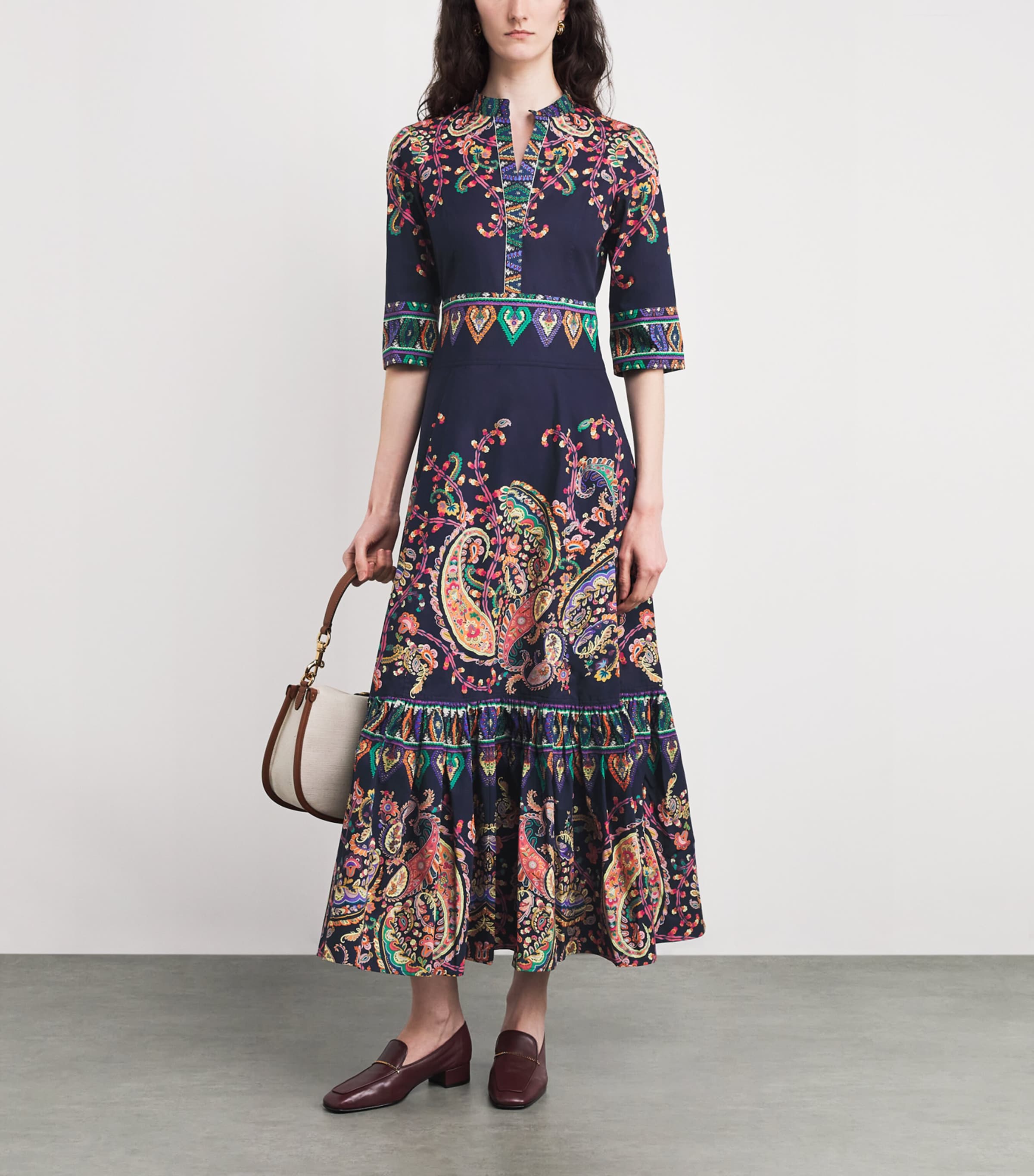 Cotton Paisley Maxi Dress X0883 Image 2