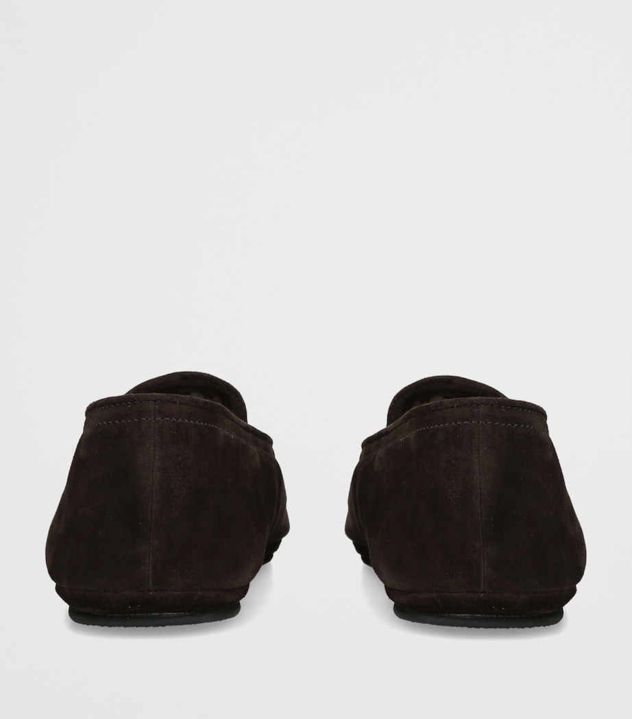 John Lobb Suede Kingston Slippers Dark Brown Image 4