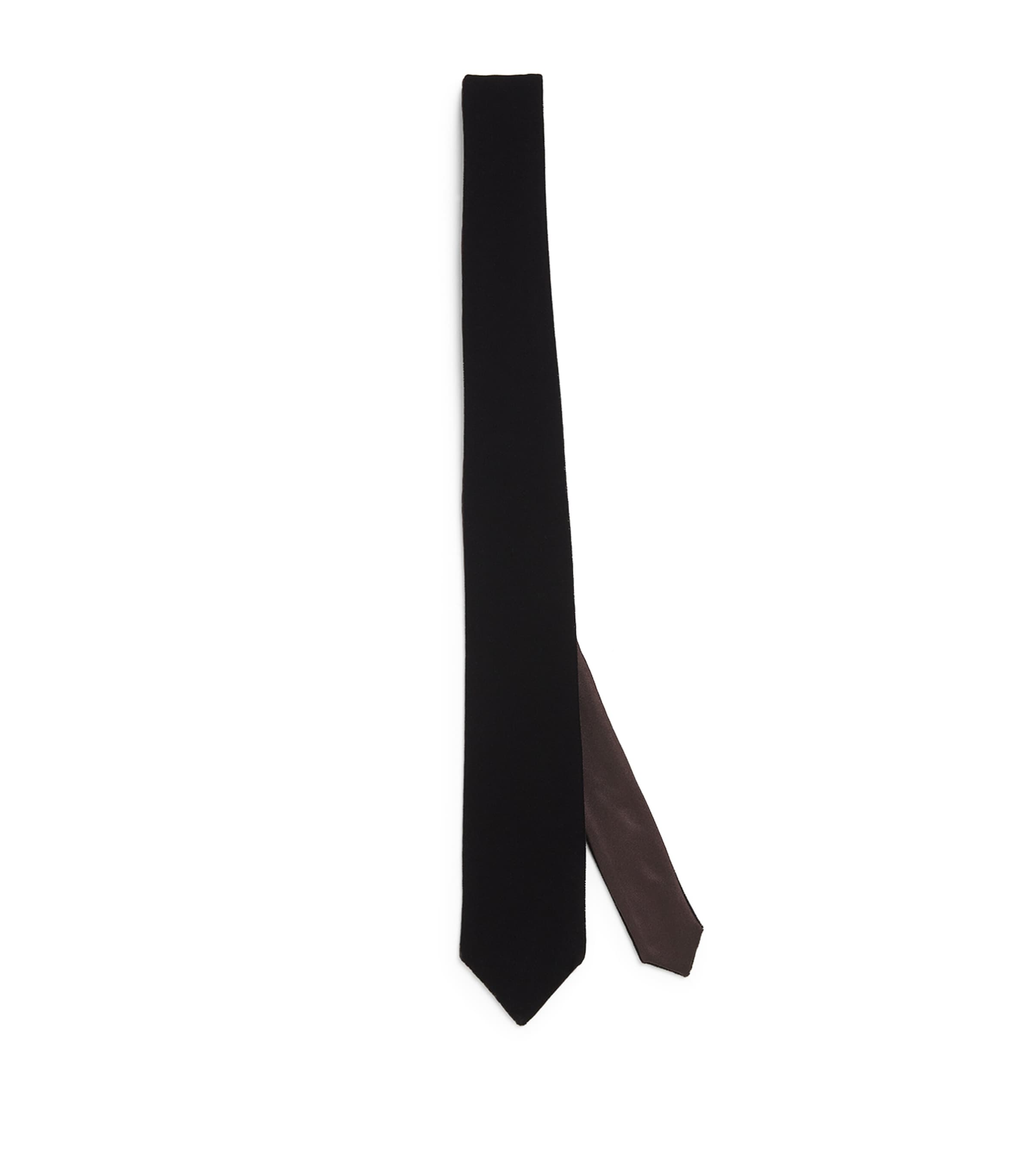 Giorgio Armani Velvet Tie In Black