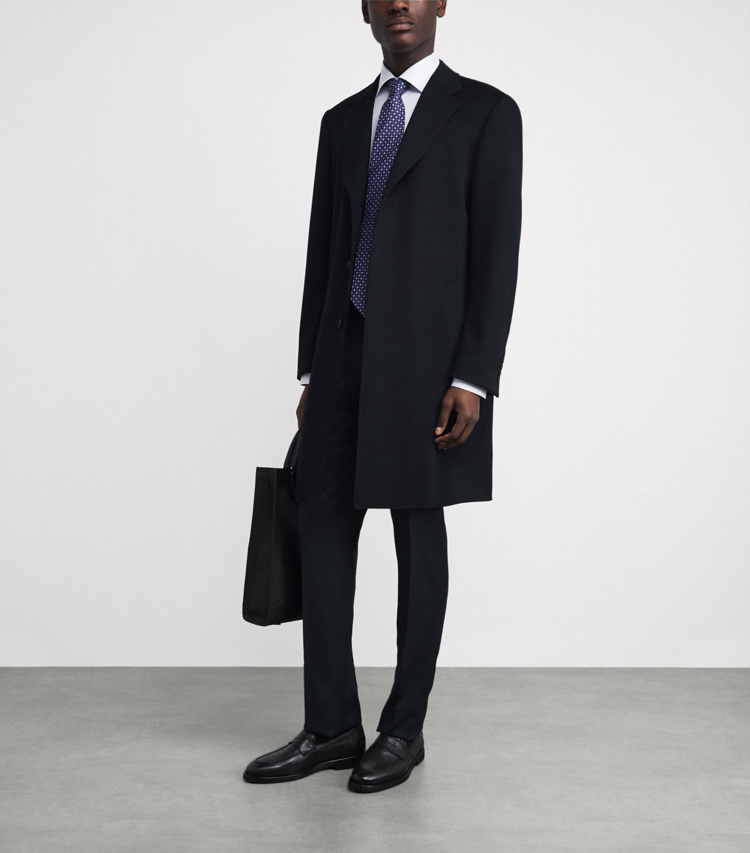 Canali Mens Wool-Cashmere Coat Image 2