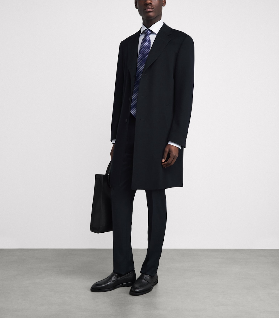 Canali Mens Wool-Cashmere Coat Image 2