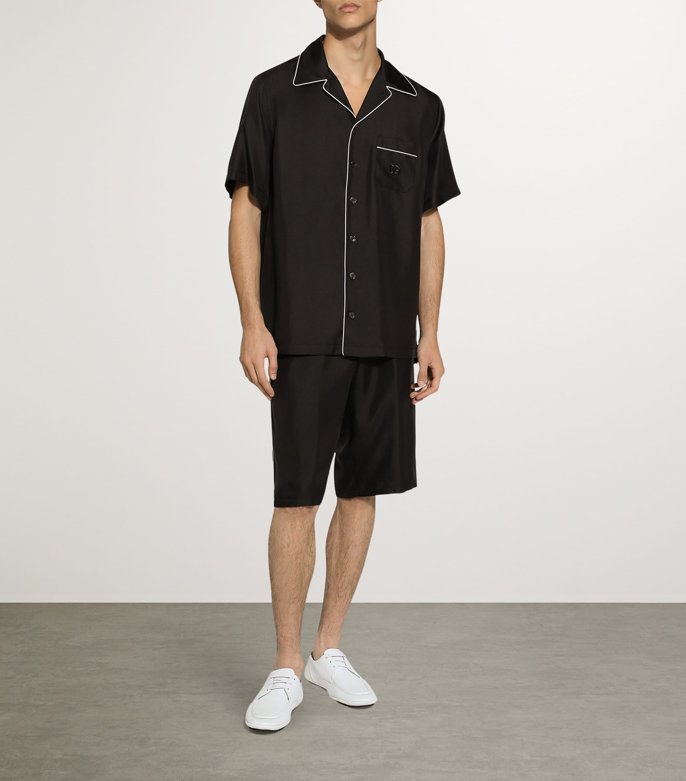 Dolce & Gabbana Silk Short-Sleeve Shirt | Harrods US
