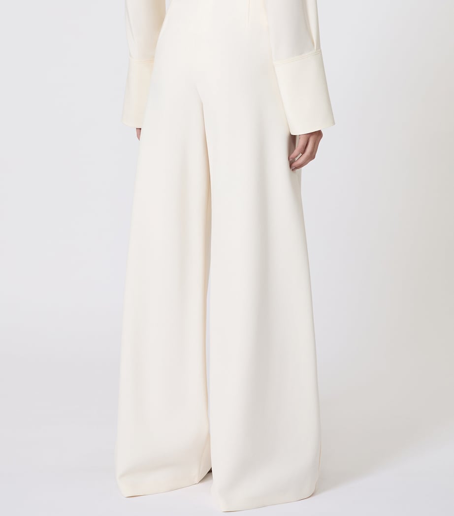 Jersey Flared Trousers IVORY Image 4