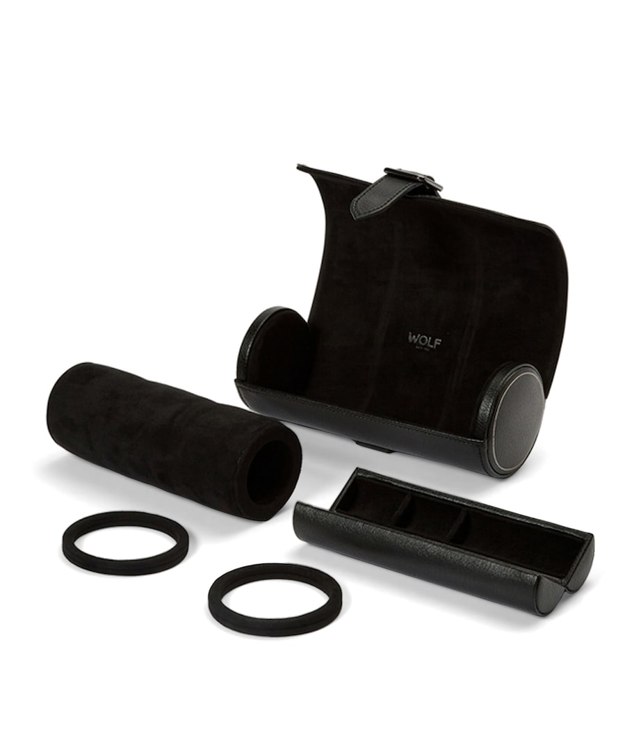 Vegan Leather Triple Watch Roll BLACK Image 2