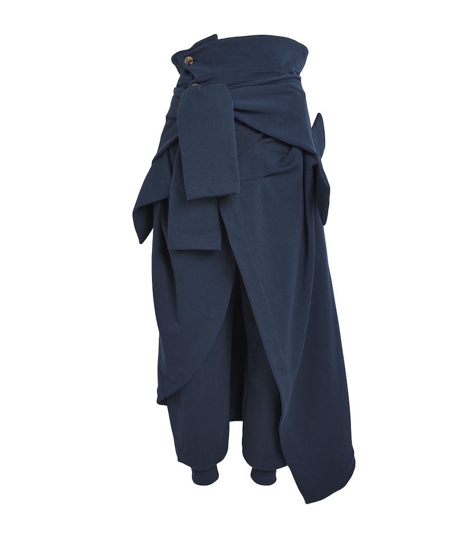 Cotton Wrap Sweatpants NAVY Image 1