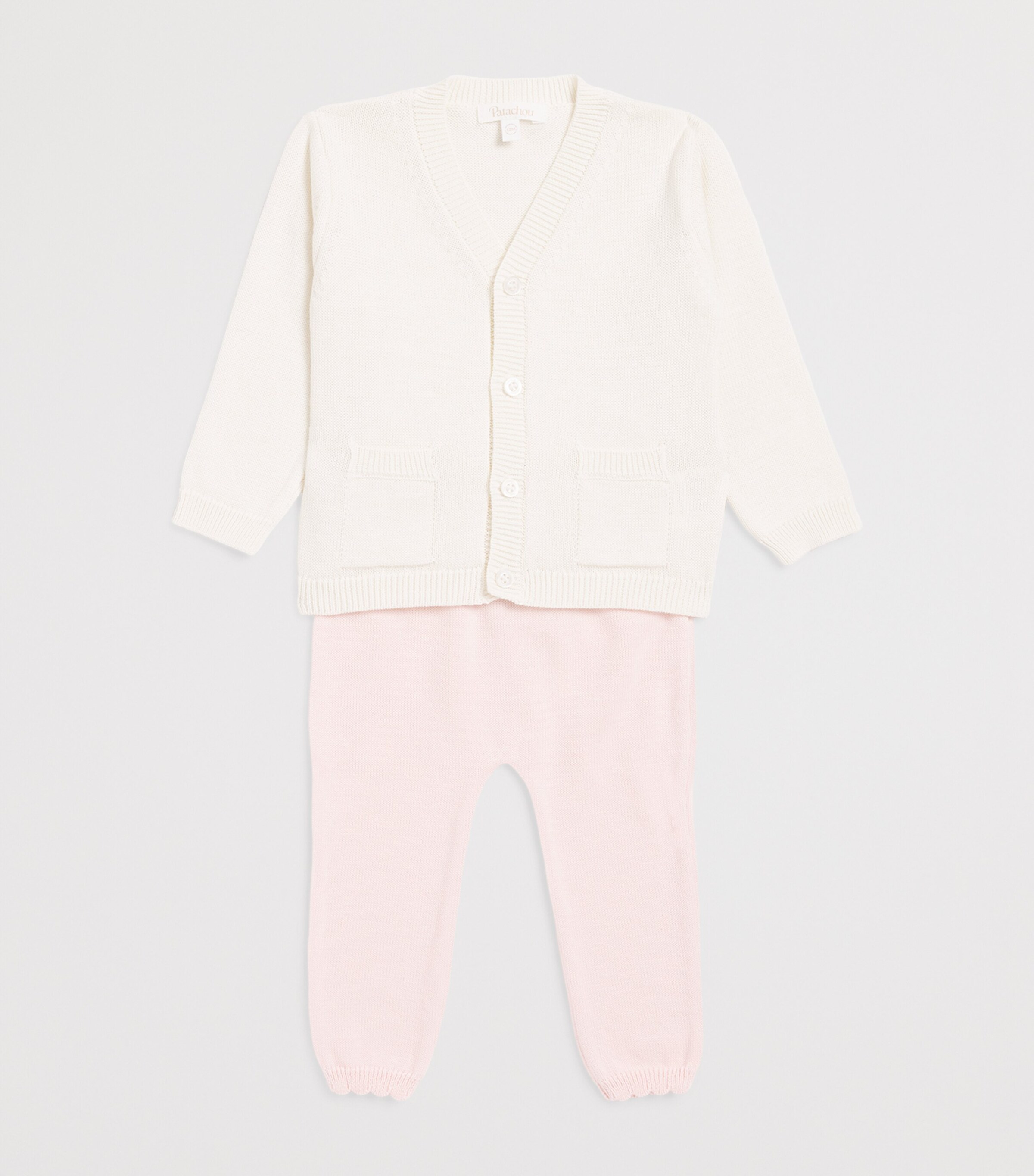 Patachou Cotton Cardigan (6 Months-4 Years) Ecru Image 3