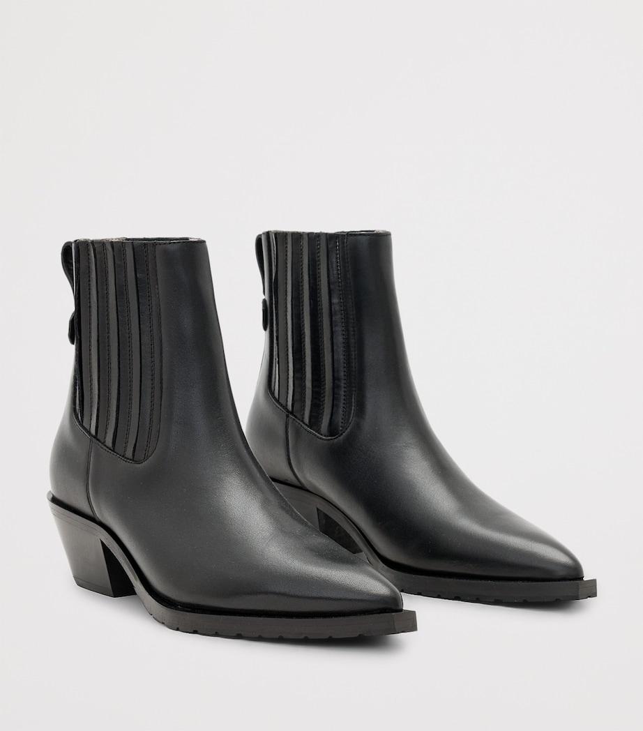 Leather Marcie Chelsea Boots BLACK Image 3