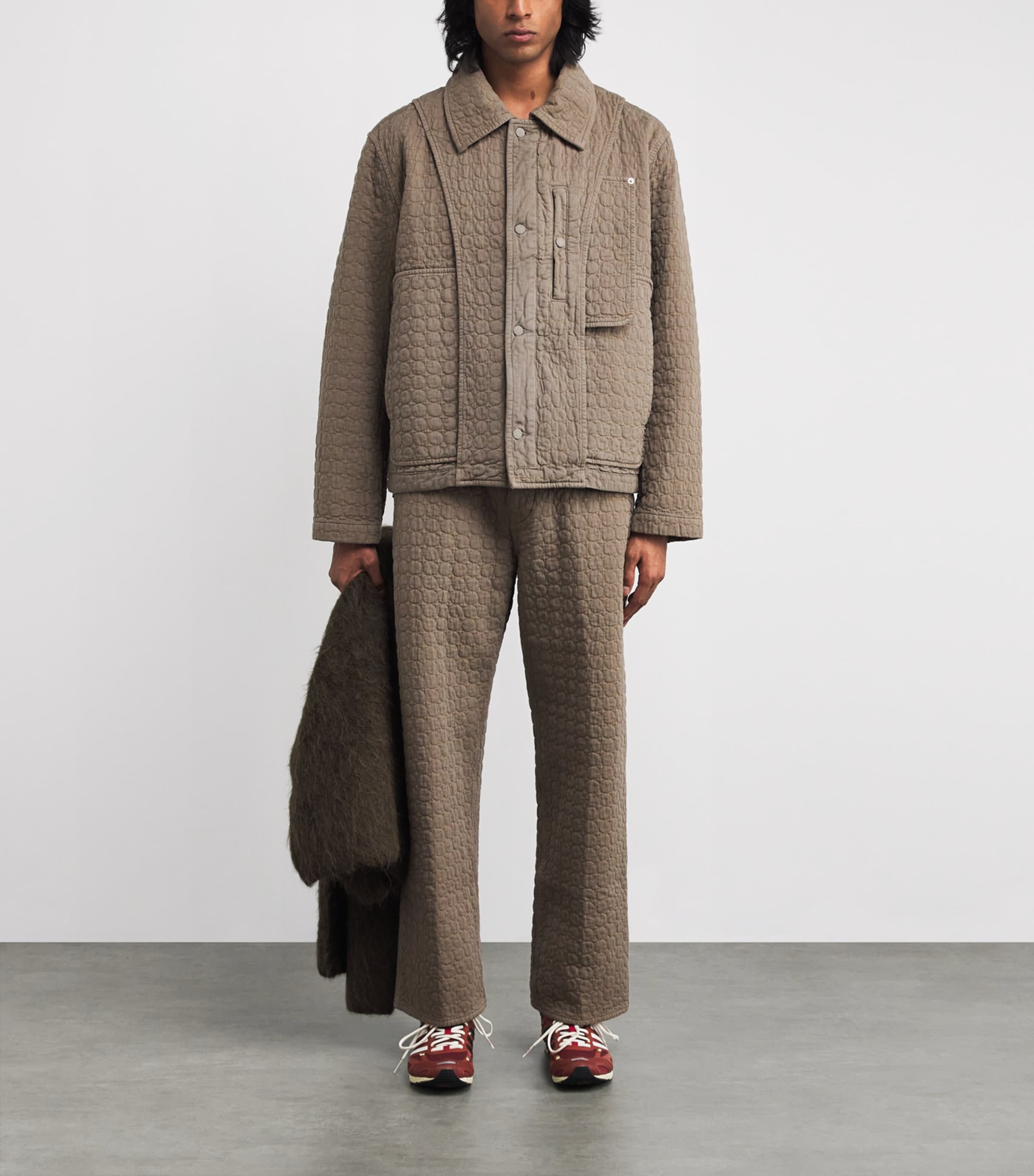 Cotton Quilted Circle Jacket SAND Image 2