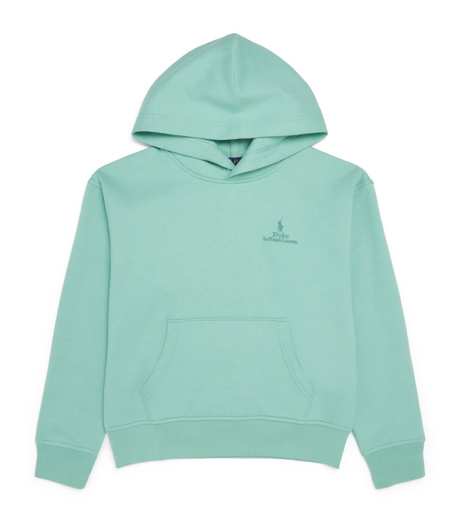 Embroidered Logo Hoodie (6-14 Years) GREEN Image 1