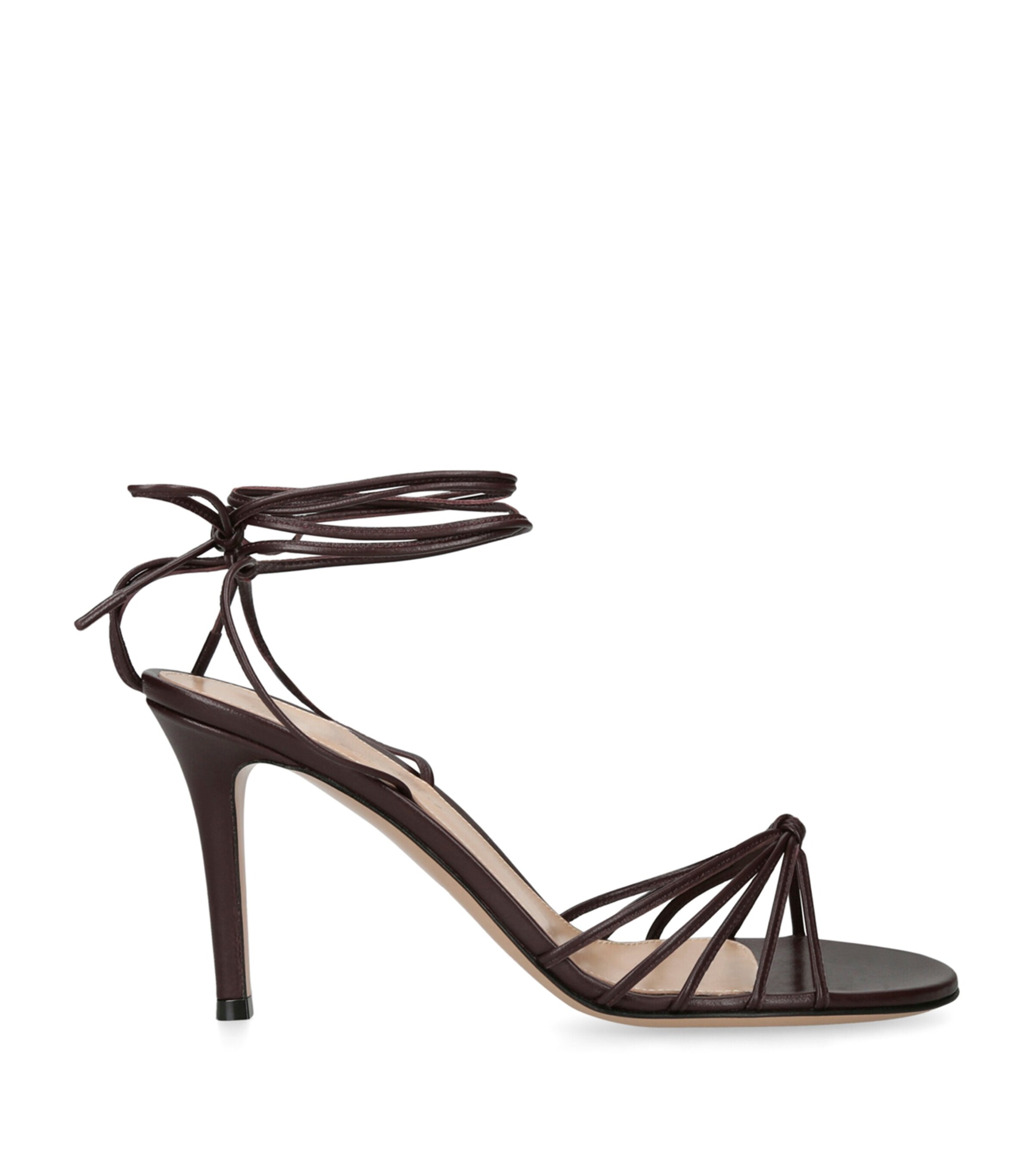 Gianvito Rossi Leather Gwyneth Sandals 80 Black Image 1