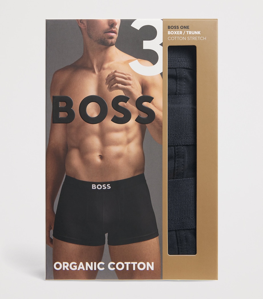 Organic Cotton Stretch Boxers (Pack of 3) 001-BLACK Image 2