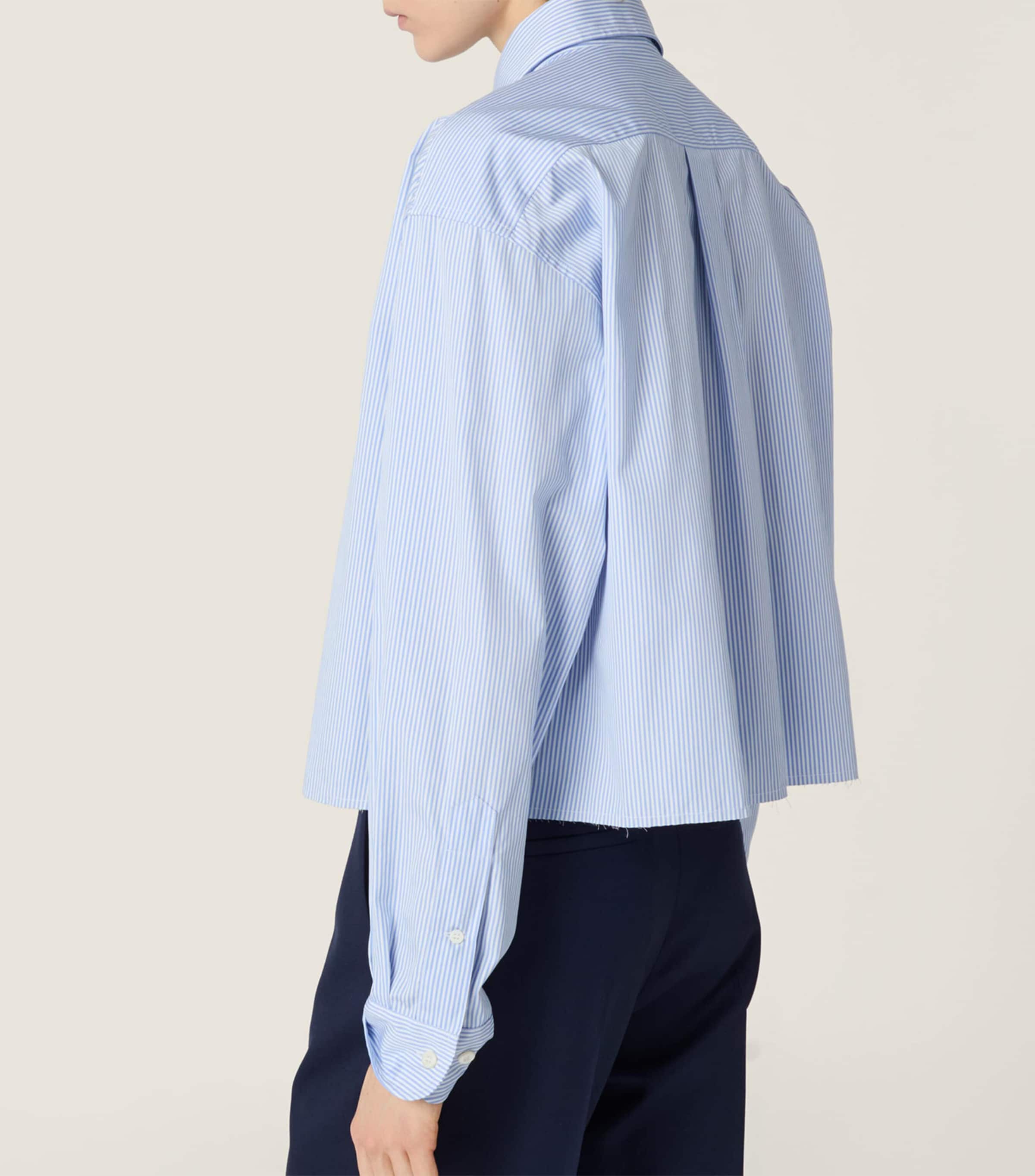 Miu Miu Womens Cotton Poplin Pinstripe Shirt Image 6
