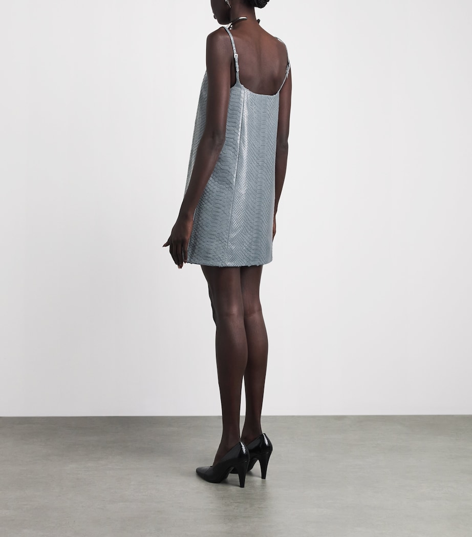 Alaïa Womens Snakeskin Mini Dress Orage Image 4