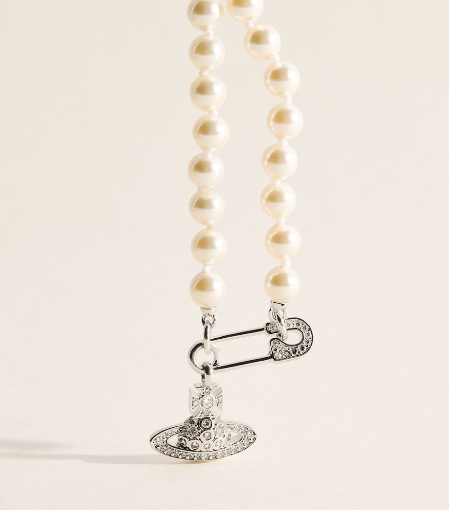 Vivienne Westwood Faux Pearl Lucrece Choker Pl/lt Cr Rs/wht Image 3