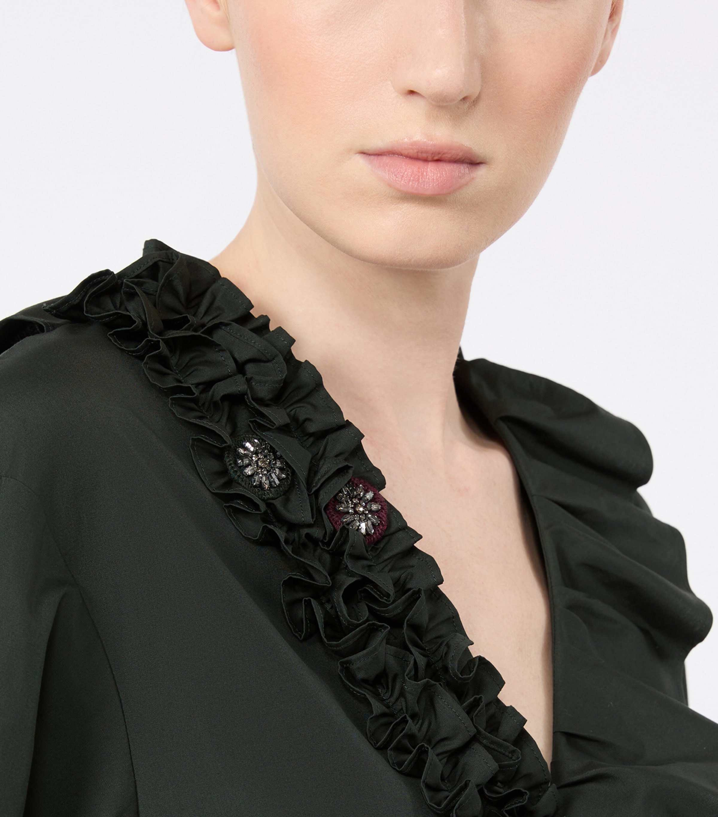 Max Mara Womens Ruffle Mini Dress Green Image 5