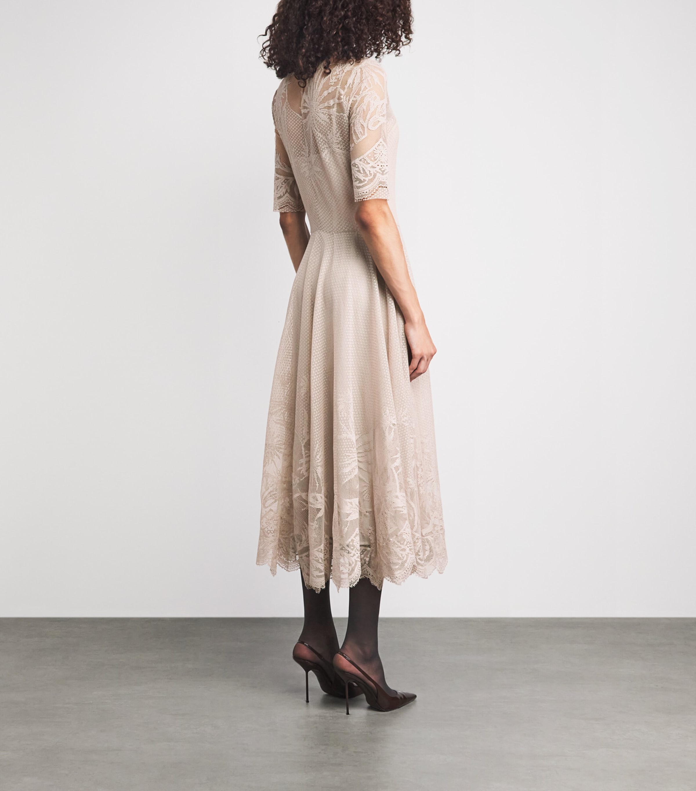 Fabiana Filippi Womens Lace Jacquard Midi Dress Casha Image 4