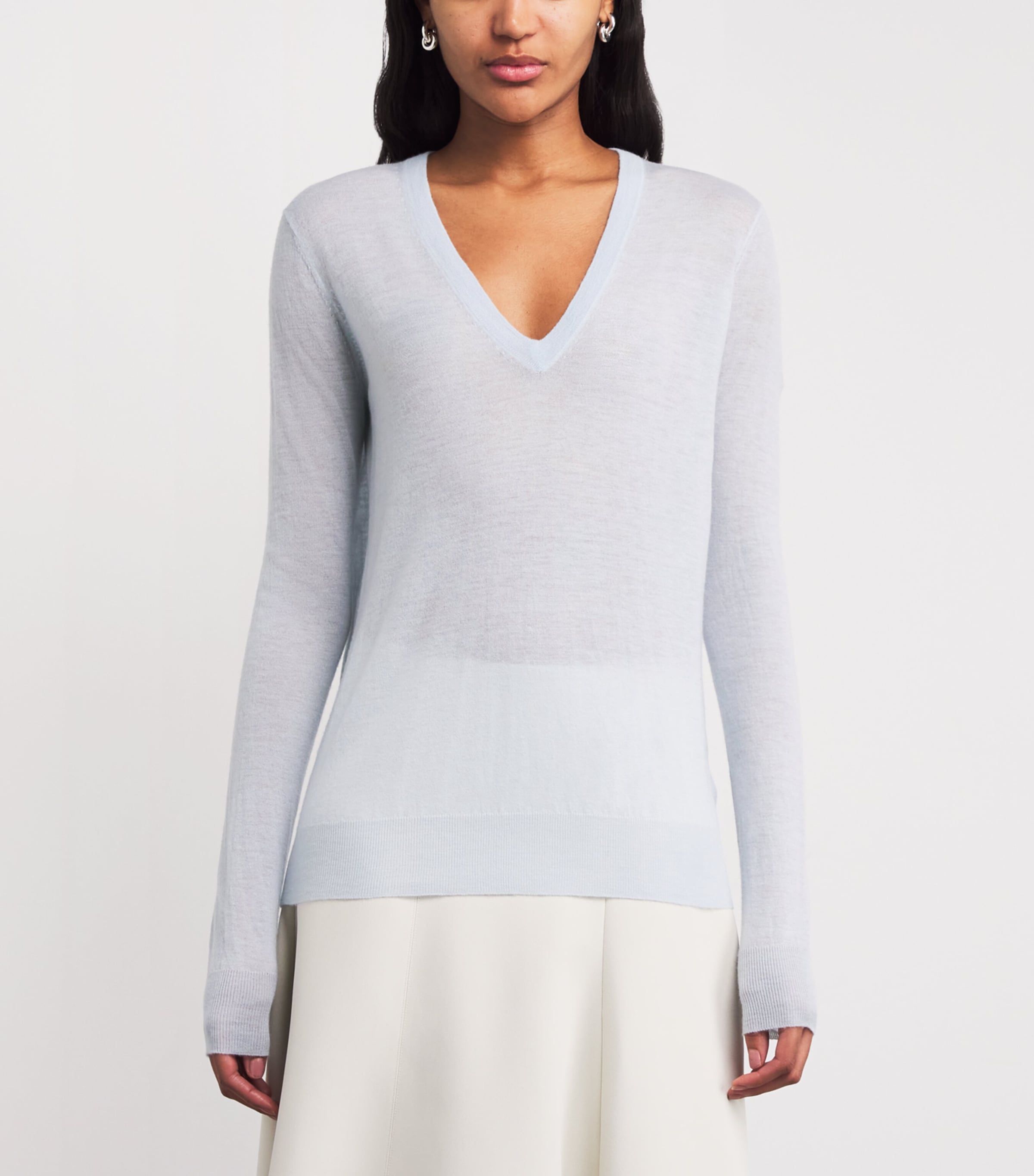 Cashmere Cashair Sweater OXFORD BLUE Image 3