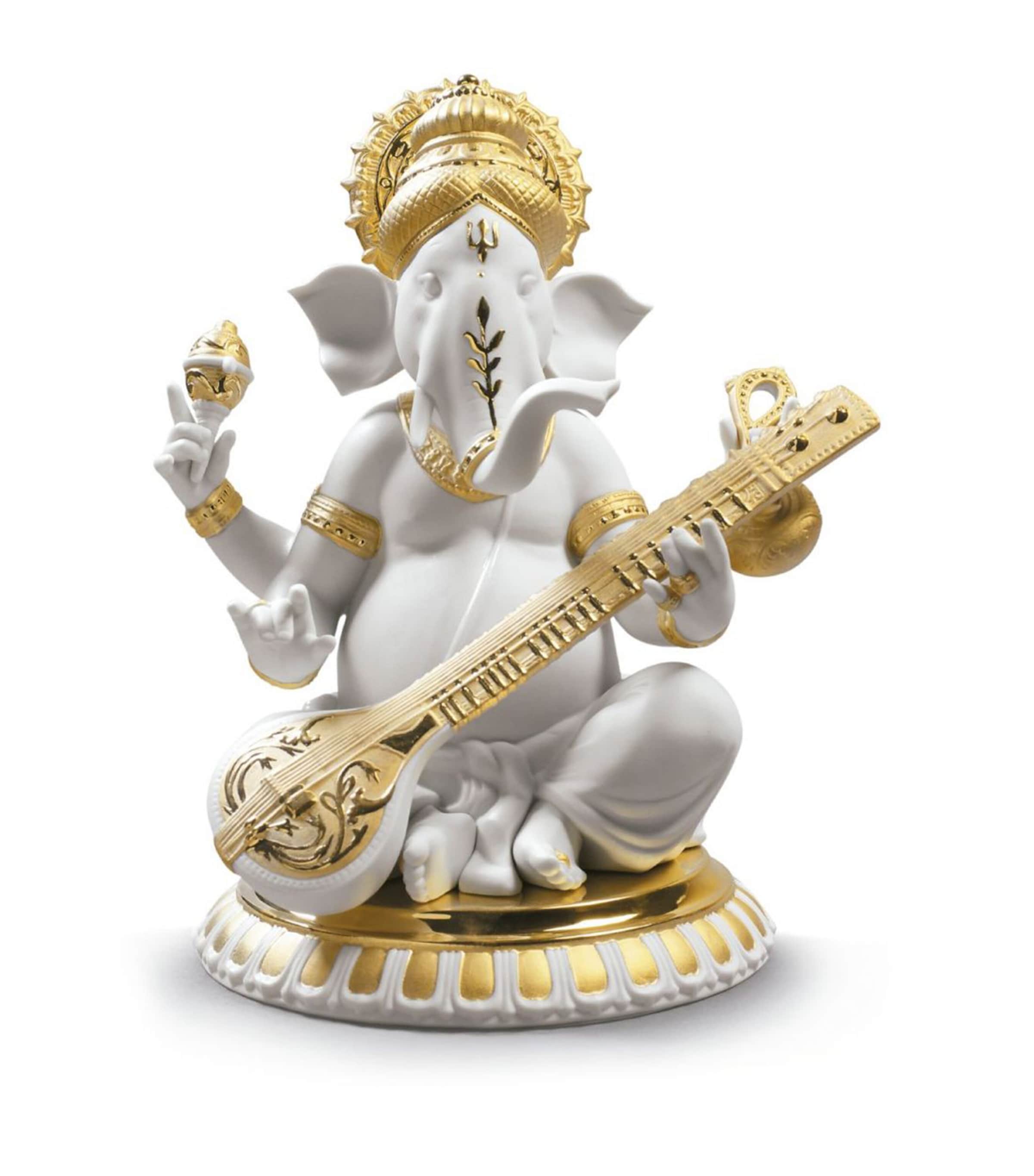 Lladró Veena Ganesha Figurine Image 1