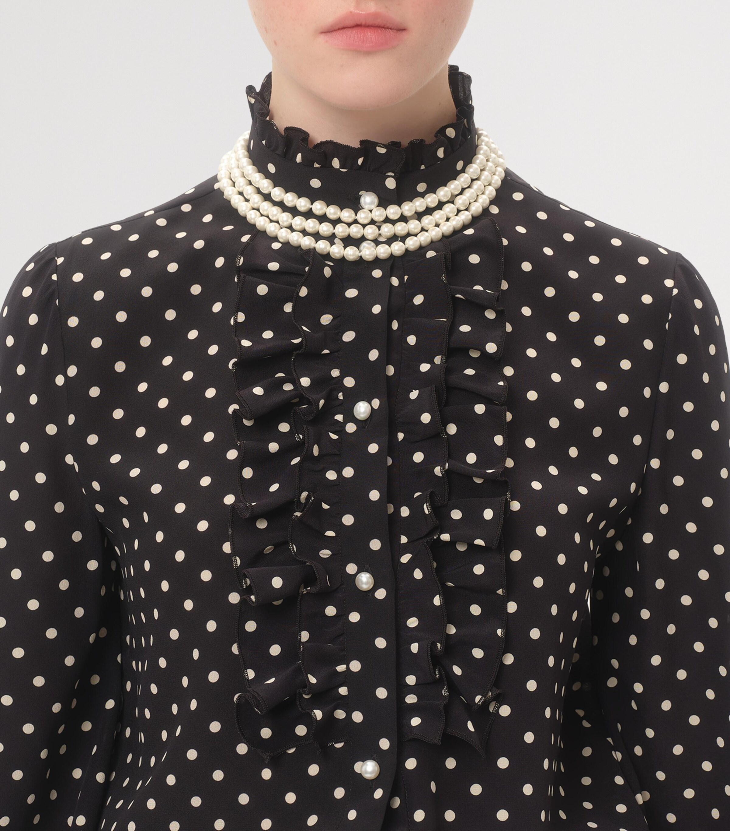 Silk Polka-Dot Blouse TB1 Image 7