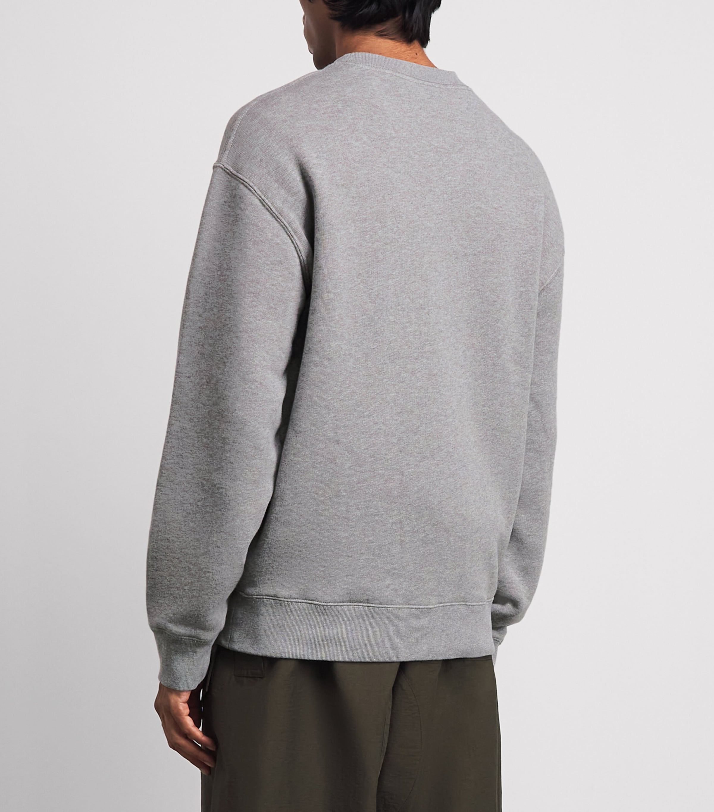 JW Anderson Mens Cotton Ribbon Anchor Sweatshirt Mid Grey Mlang Image 5