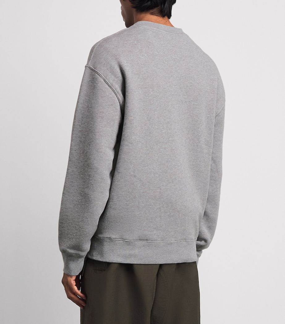 JW Anderson Mens Cotton Ribbon Anchor Sweatshirt Mid Grey Mlang Image 5