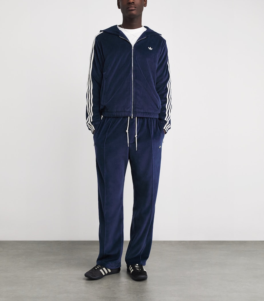 x Wales Bonner Velour Track Jacket BLUE Image 2