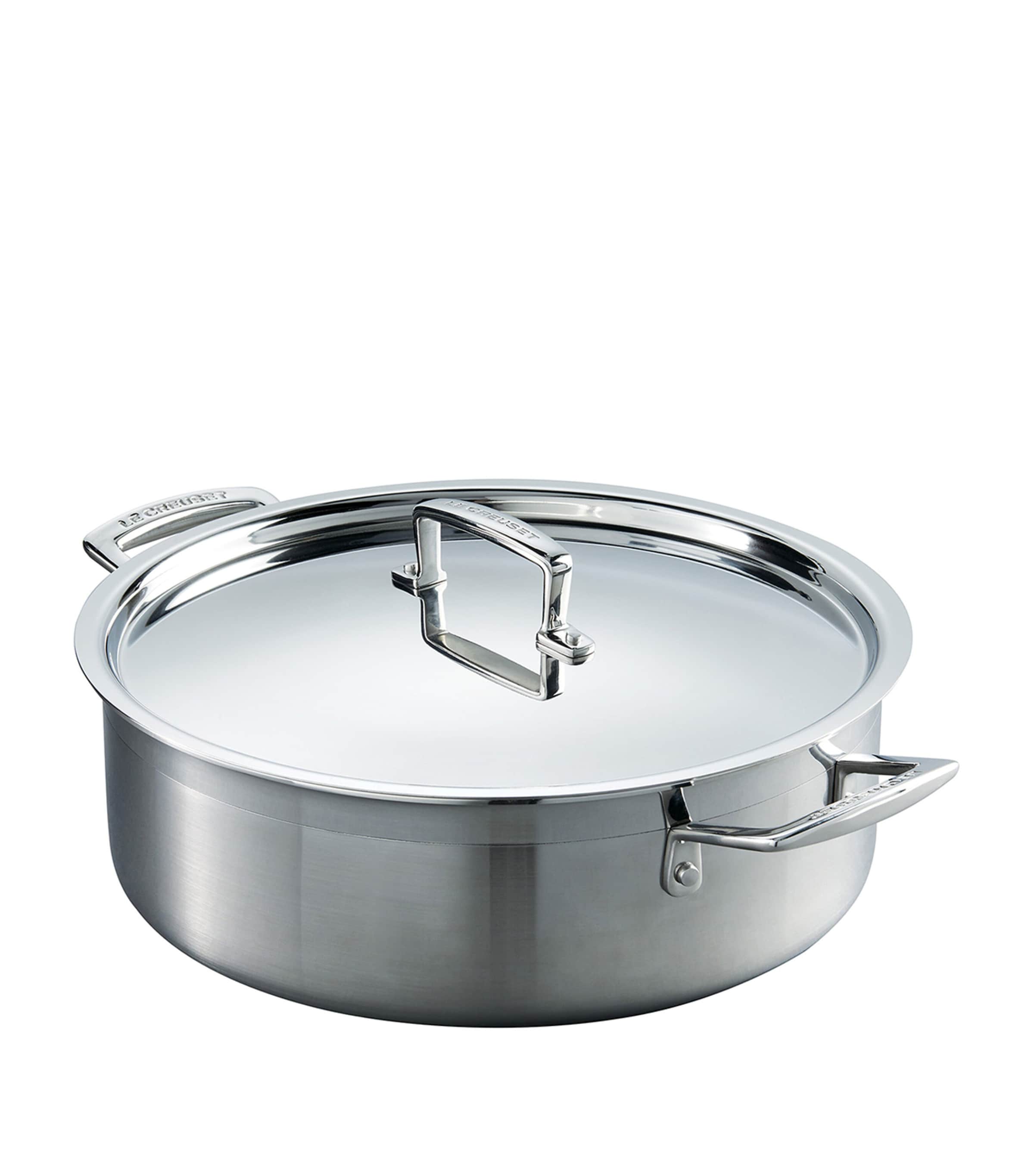 Le Creuset 3-ply Stainless Steel Sauté Pan In Silver