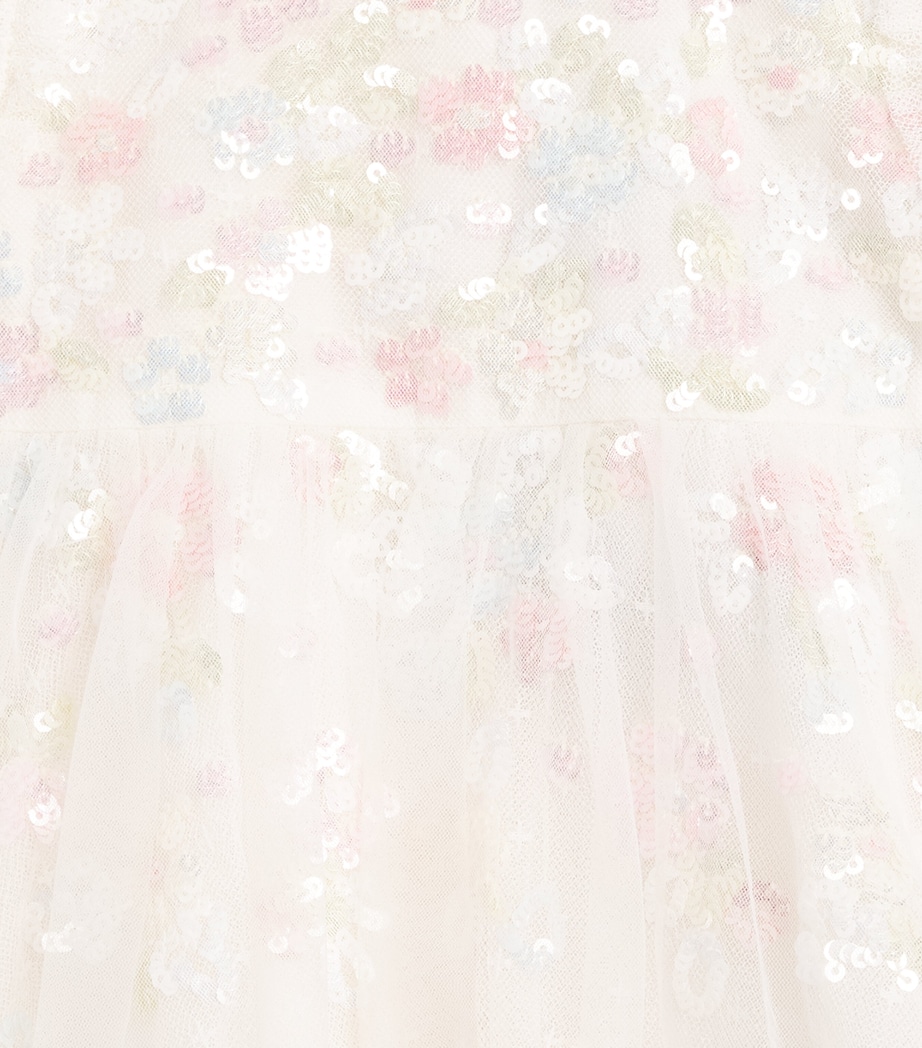 Needle & Thread Tulle Sequin Bloom Dress (3-24 Months) Cream Image 3