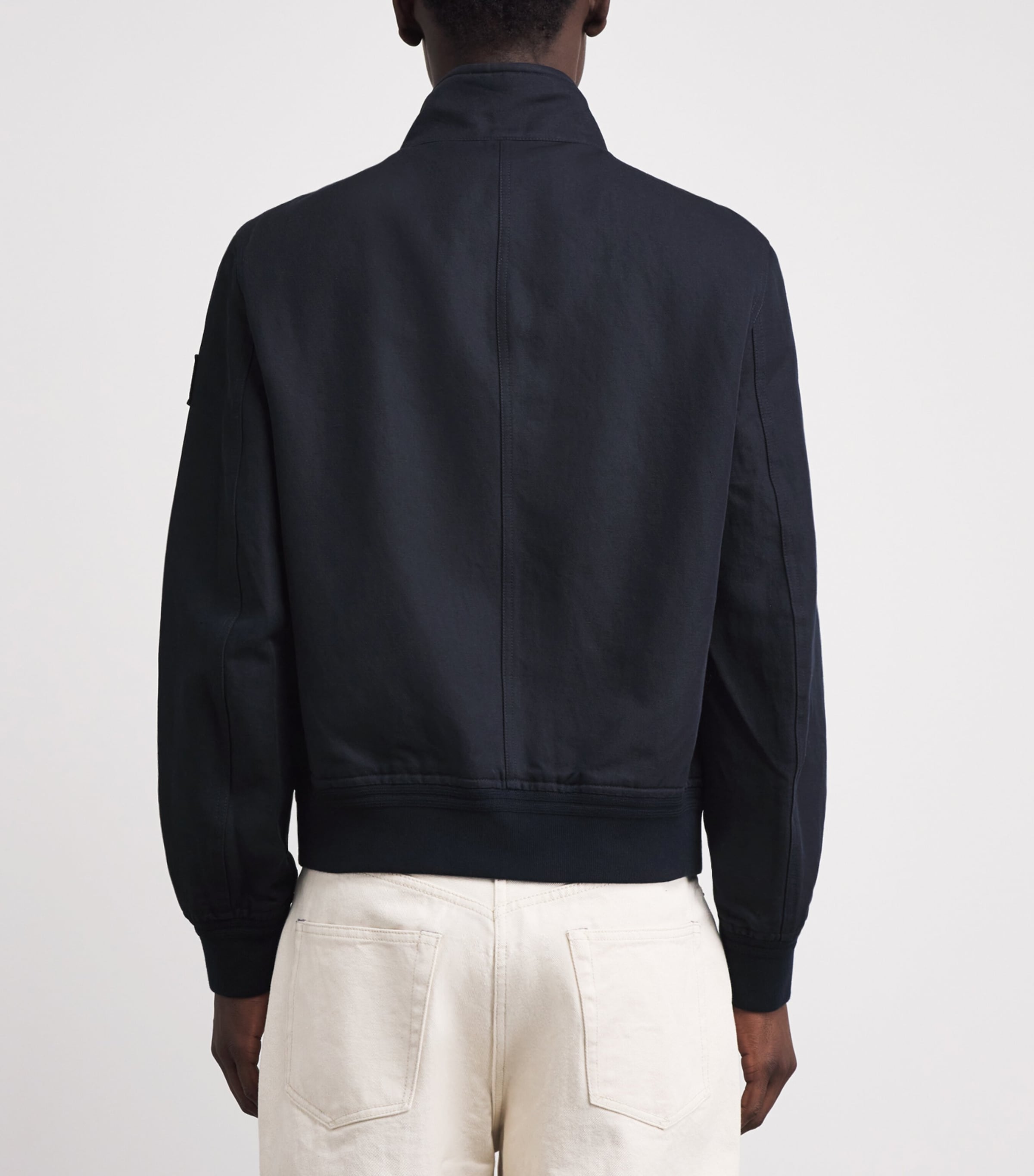 Belstaff Mens Linen-Cotton Helston Jacket Dark Inkdkink Image 5