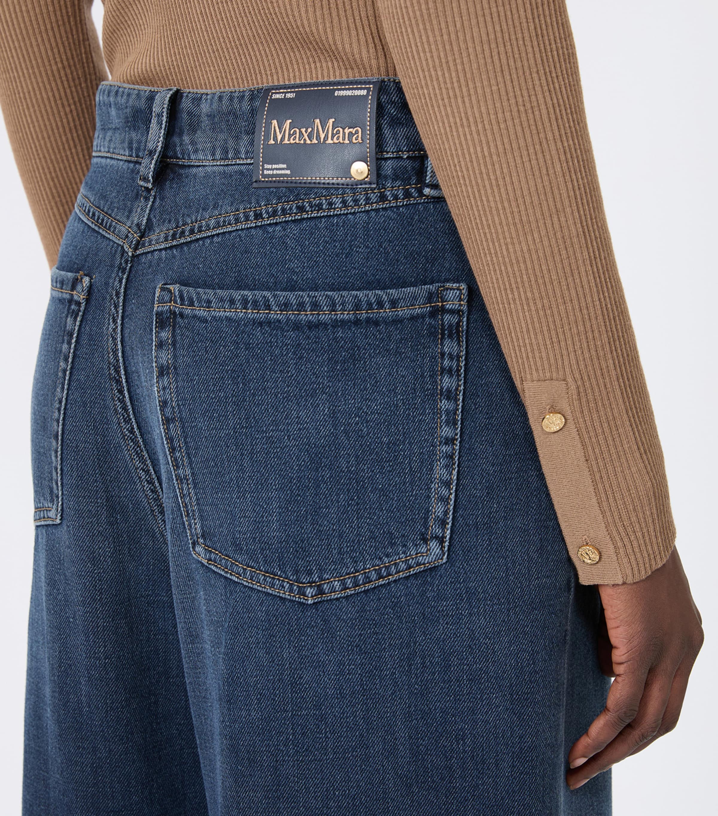 Max Mara Womens High-Rise Wide-Leg Jeans Midnightblue Image 5
