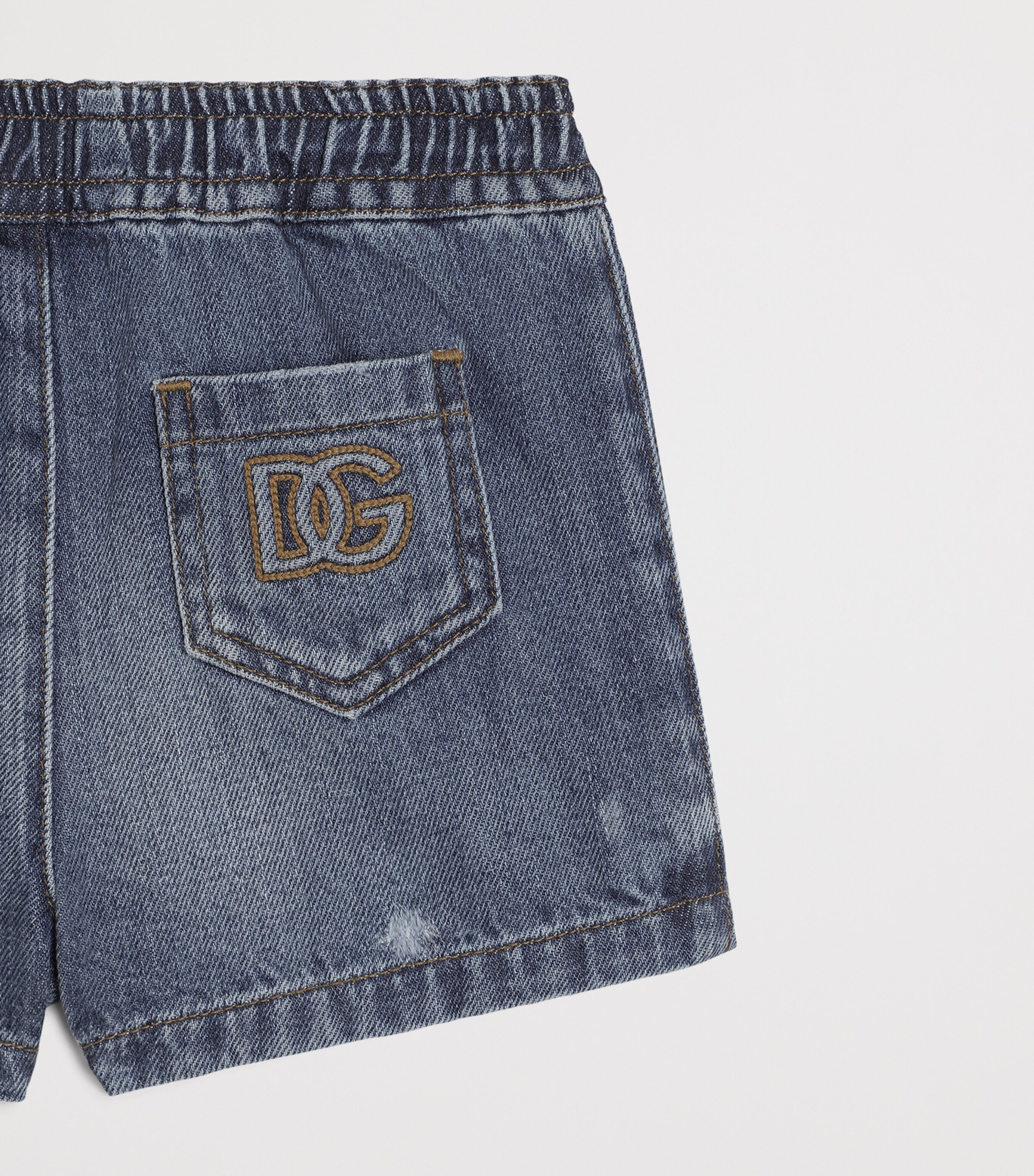 Dolce&Gabbana Kids Drawstring Denim Shorts (3-30 Months) Combined Colou Image 4