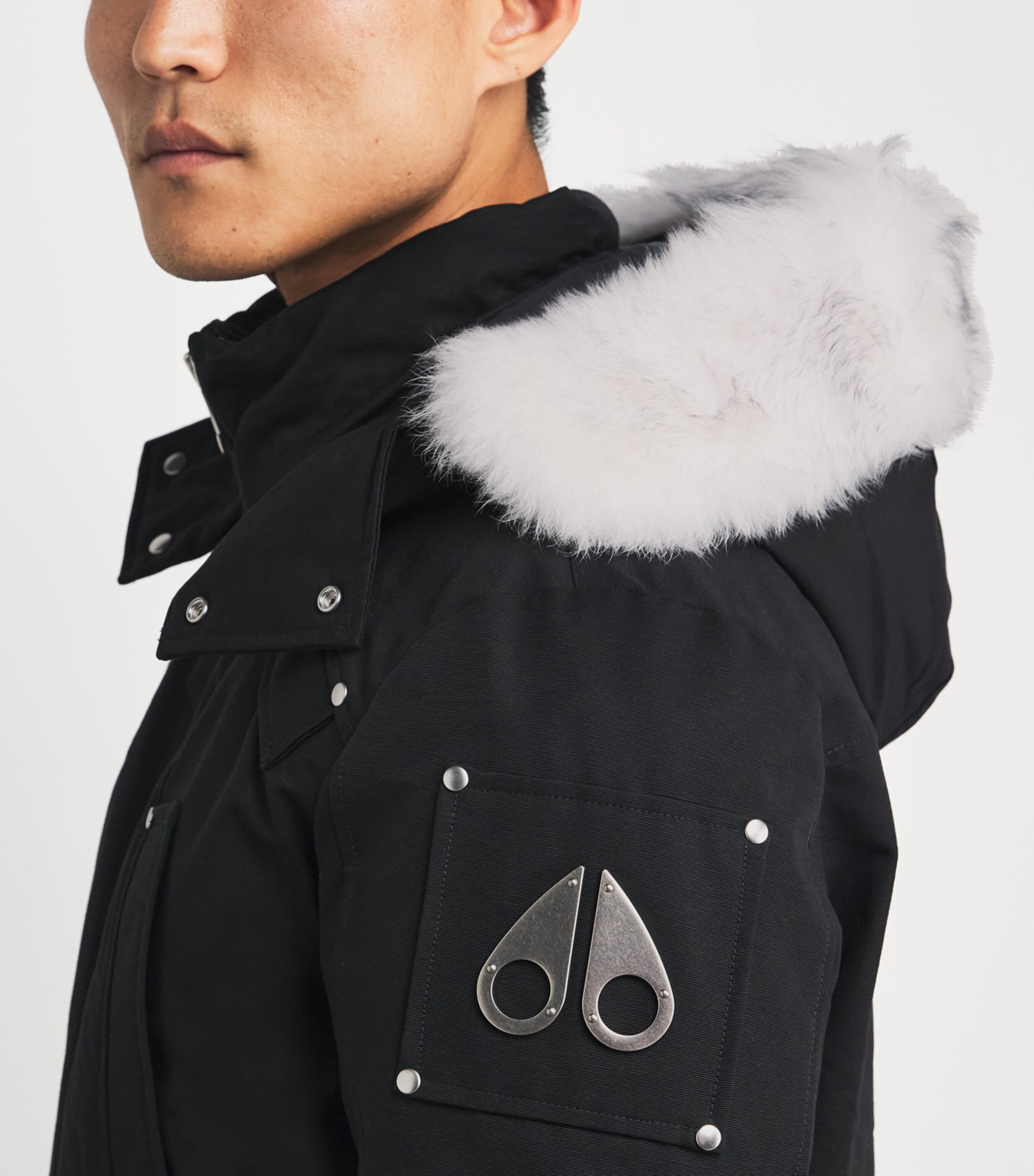 Down Original Ballistic Bomber Jacket BLK W/NAT SH - 1001 Image 6