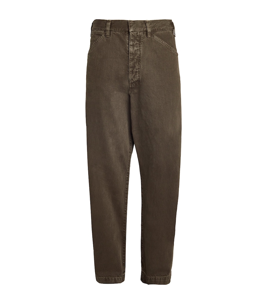 Cotton Maxi Workwear Trousers MOSS GREEN GR631 Image 1