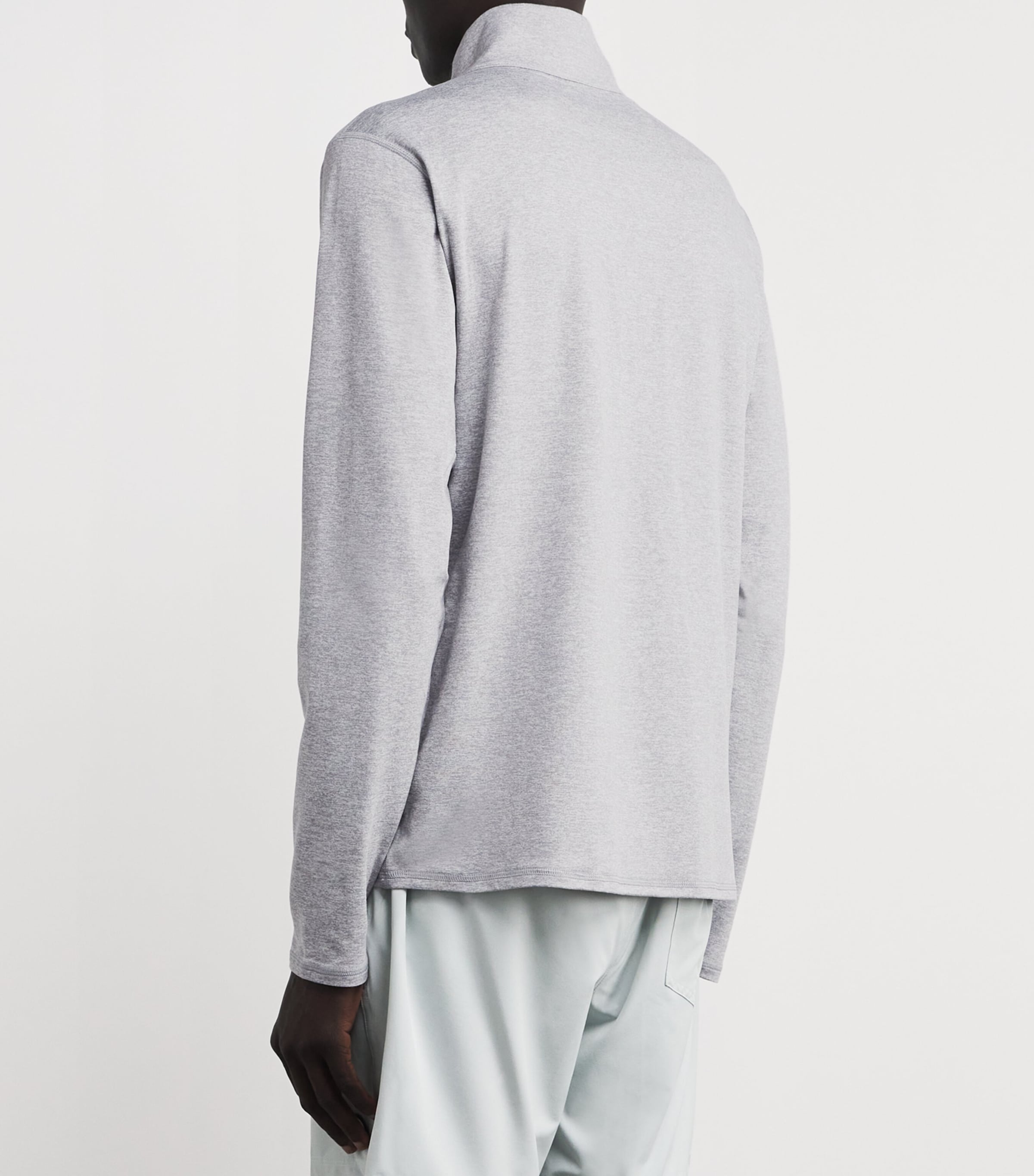 VUORI Mens Half-Zip Ponto Sweatshirt Lhg Lt Heather Grey Image 4