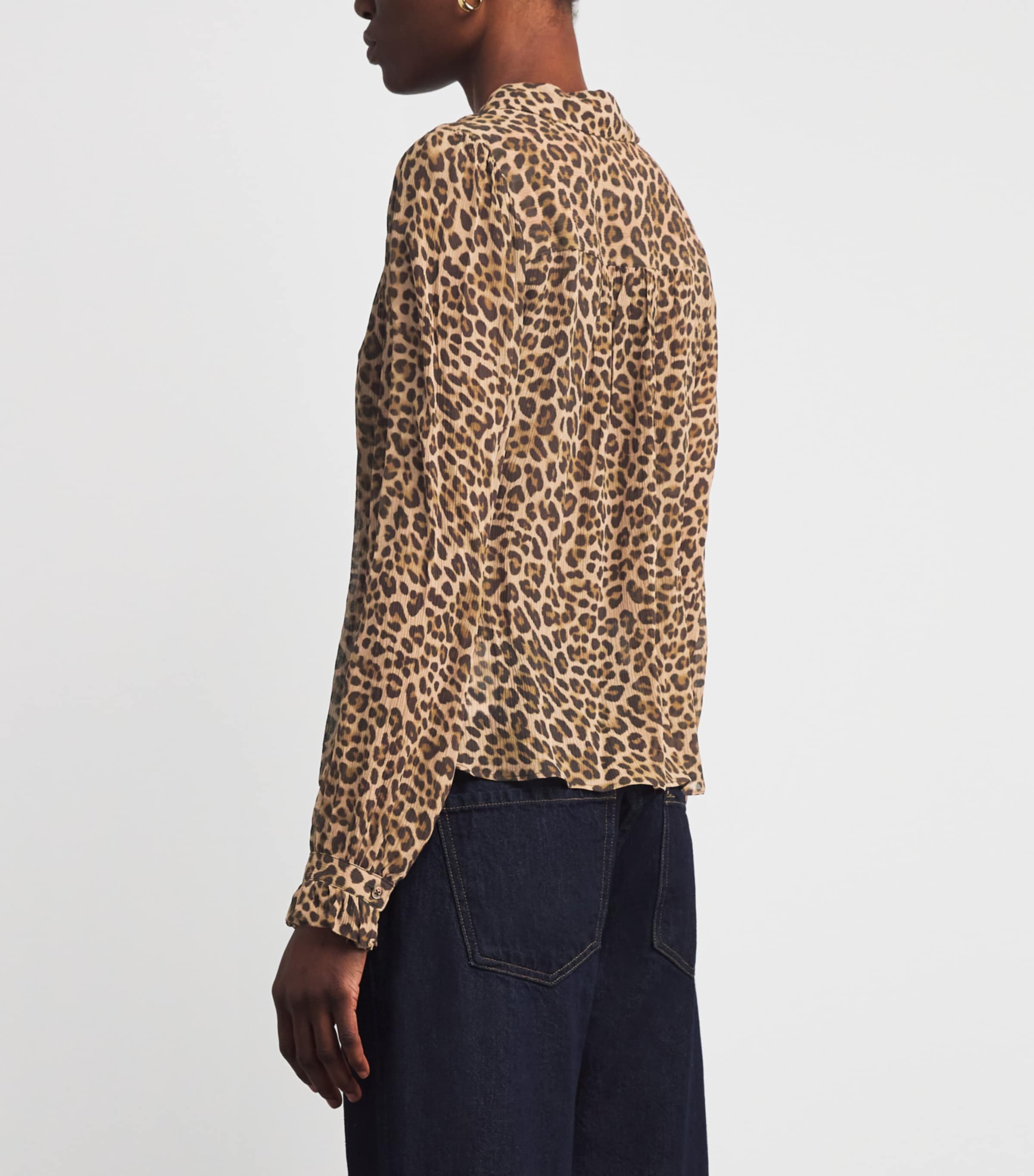 Silk Leopard Print Blouse NATURAL MULTI Image 4