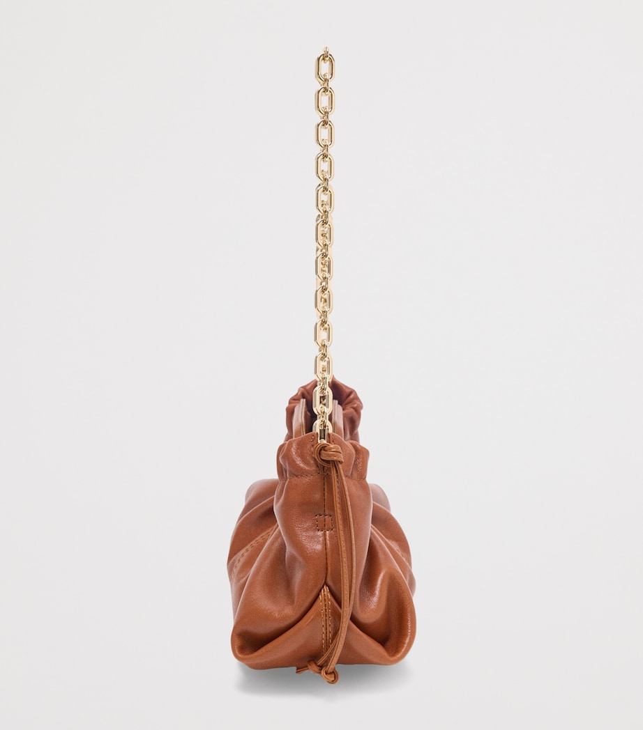 Maje Leather Milpli Clutch Bag Tobacco Image 4