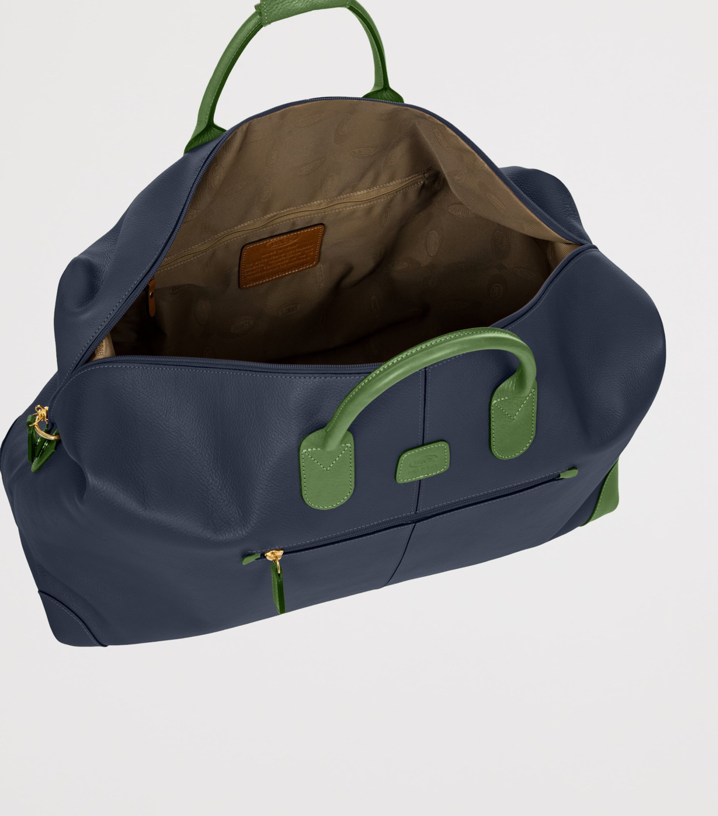 Bric's Leather Bellagio Holdall Blue Green Image 3
