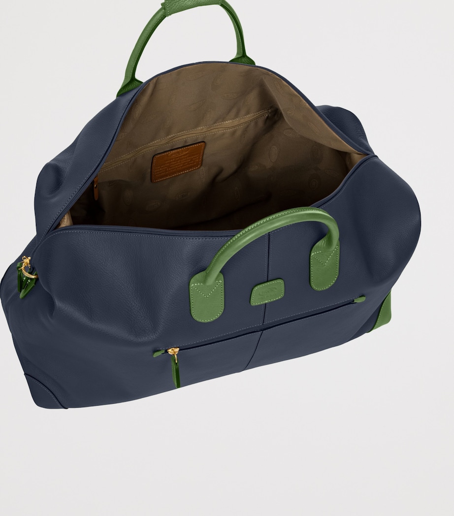 Bric's Leather Bellagio Holdall Blue Green Image 3