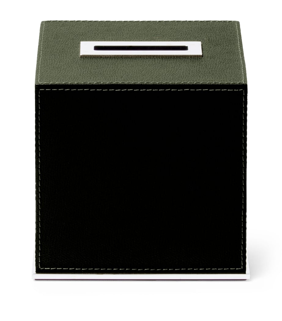 Frette Leather Otello Tissue Box Forest Green Image 2