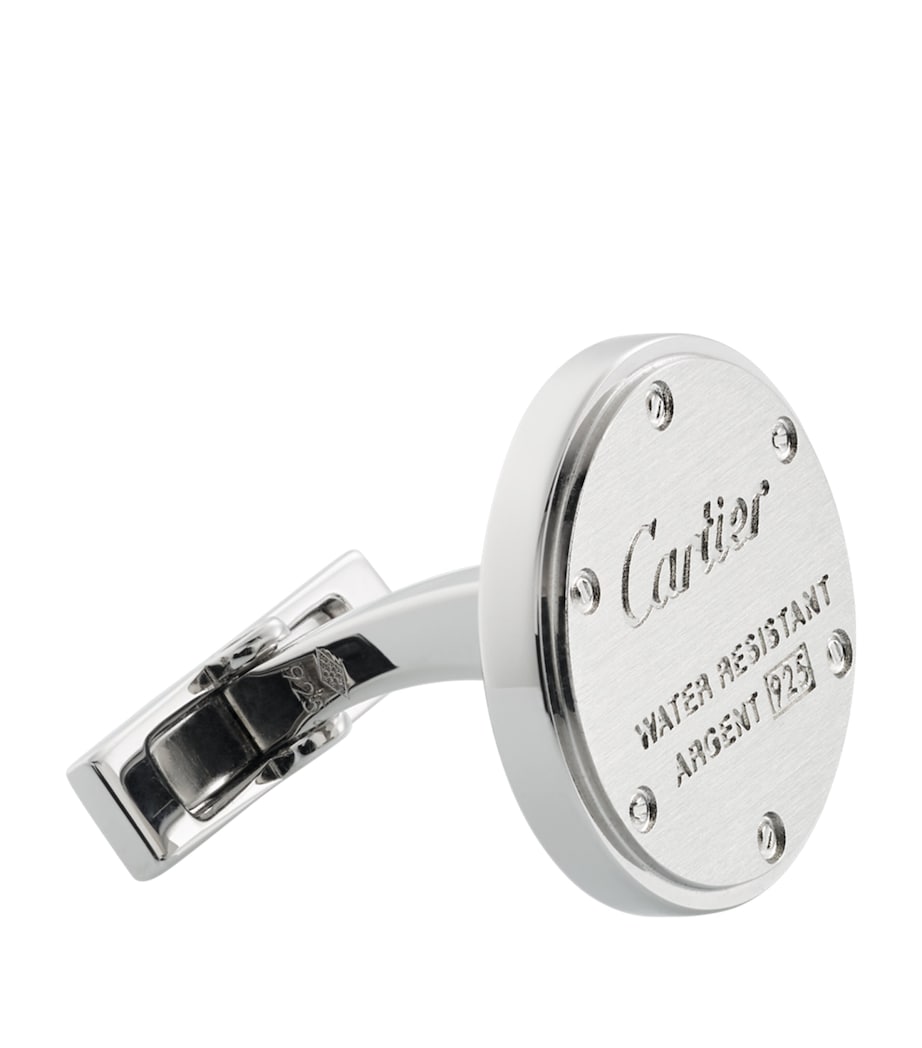 Water Resistant Décor Cufflinks STERLING SILVER Image 3