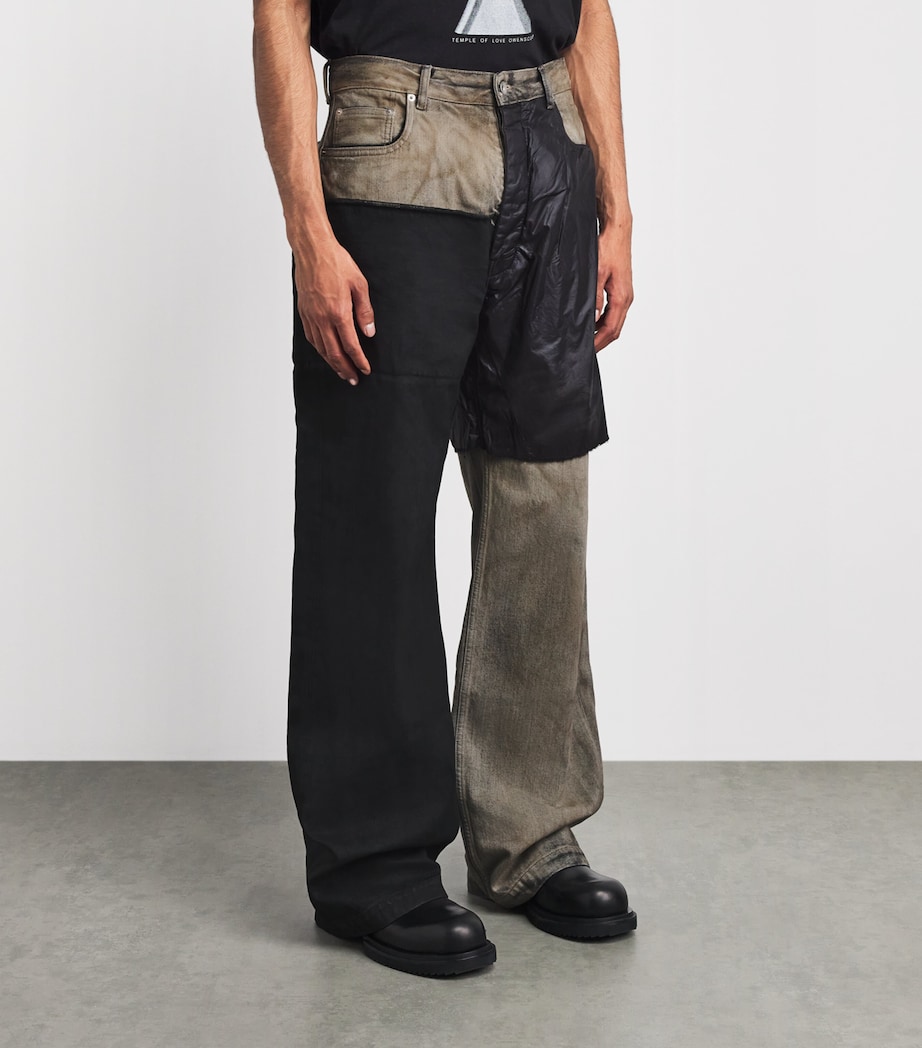 Patchwork Straight Jeans DST/BLCK/BLCK-340909 Image 4