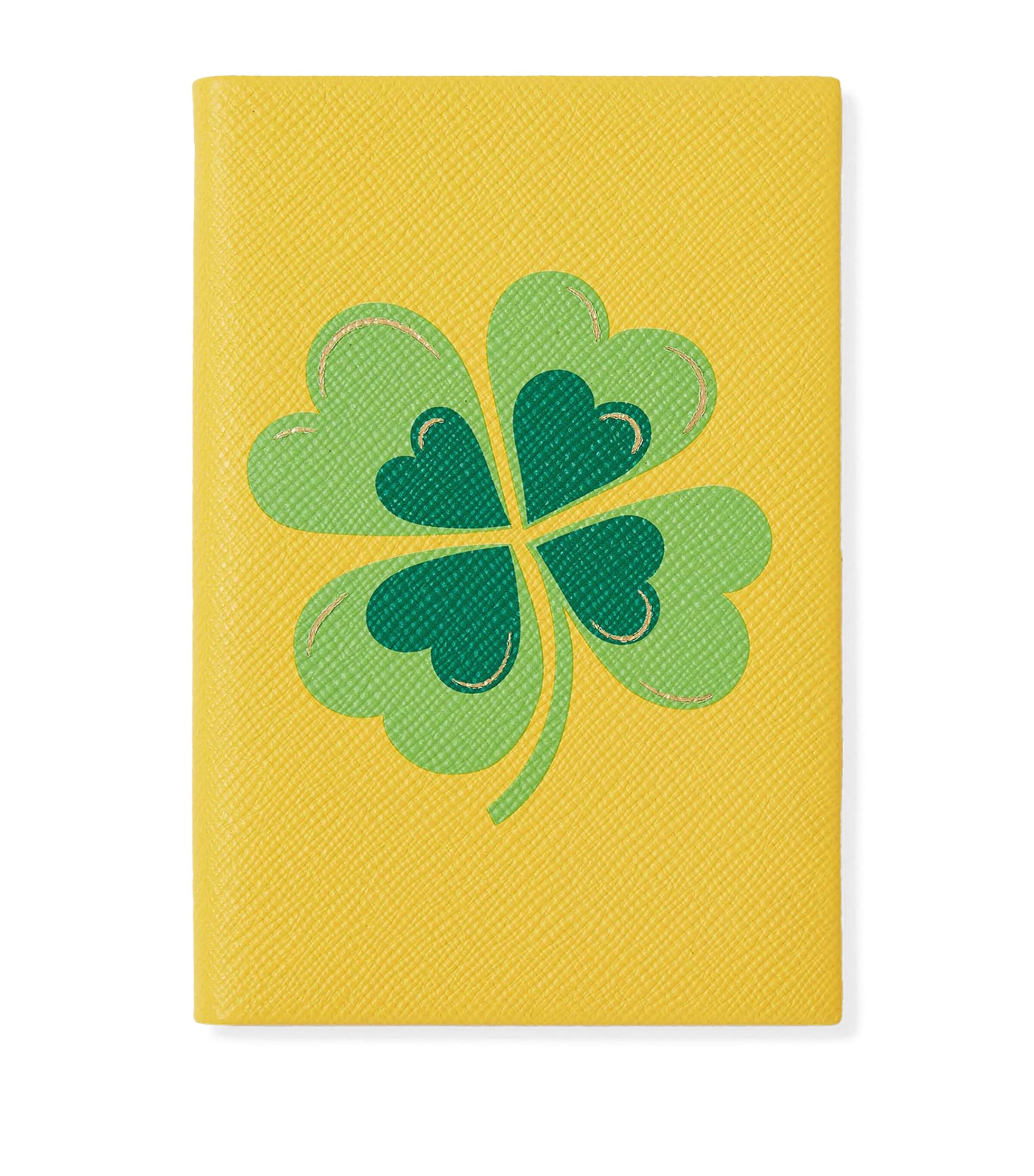 Leather Clover Charm Chelsea Notebook LEMON Image 1