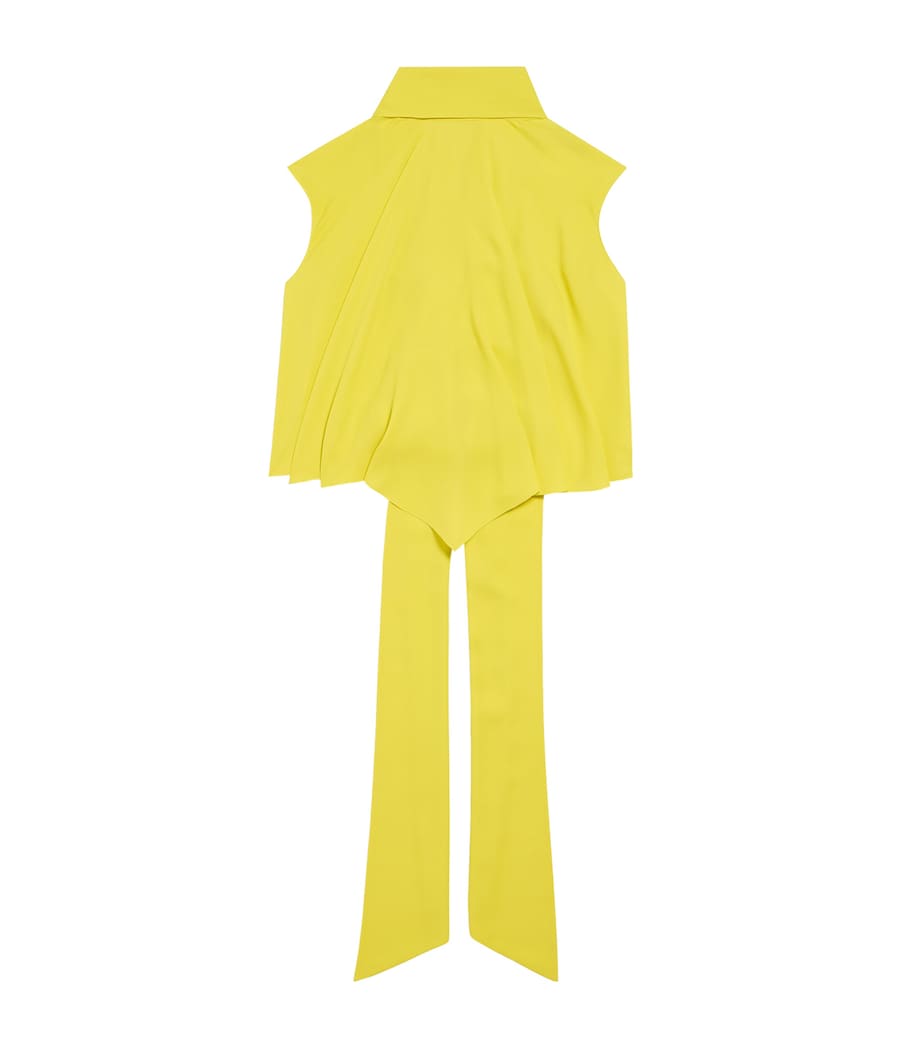 Balenciaga Womens Silk Open-Back Blouse Image 1