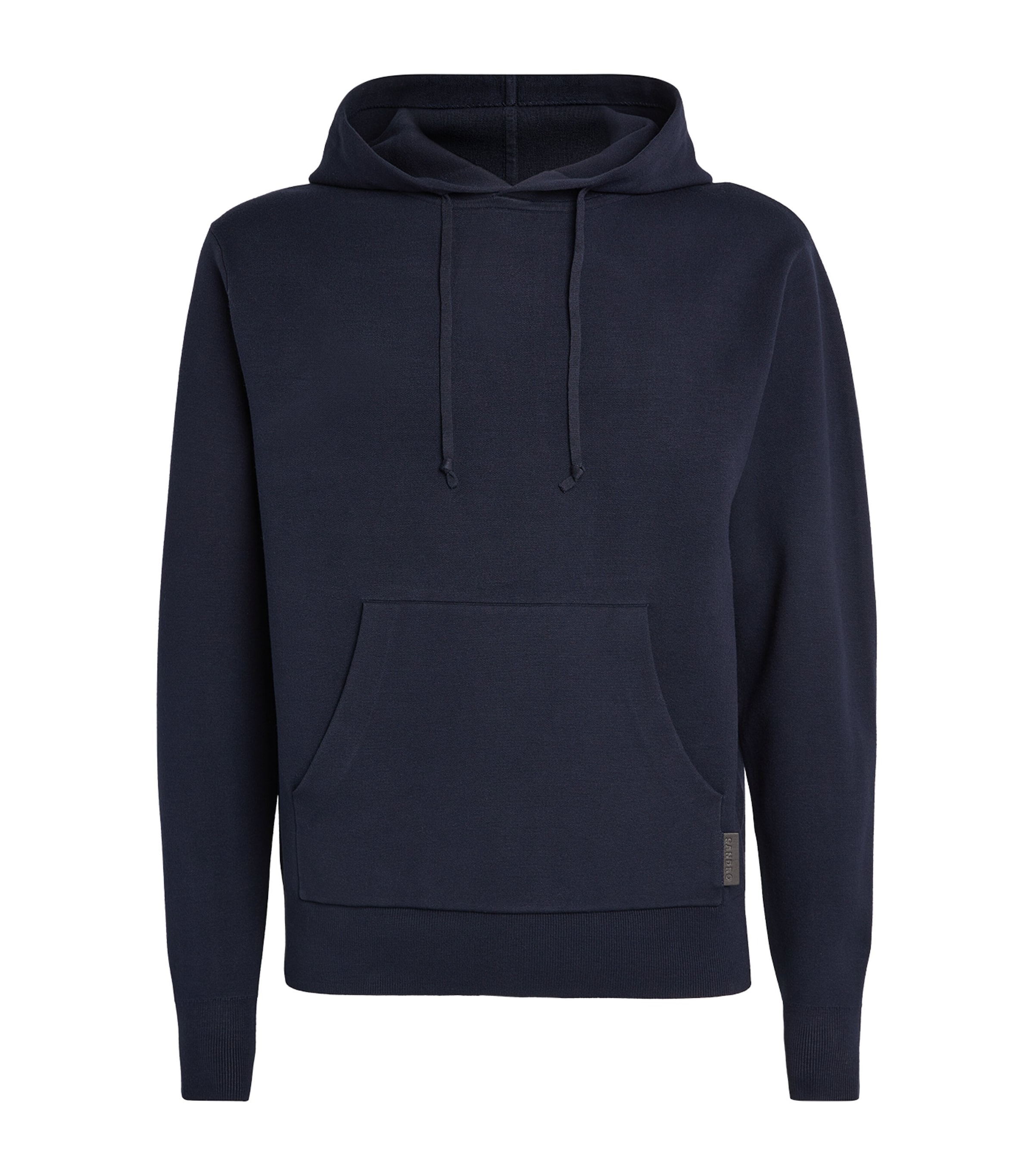 Shop Sandro Double Jersey Hoodie In Blue