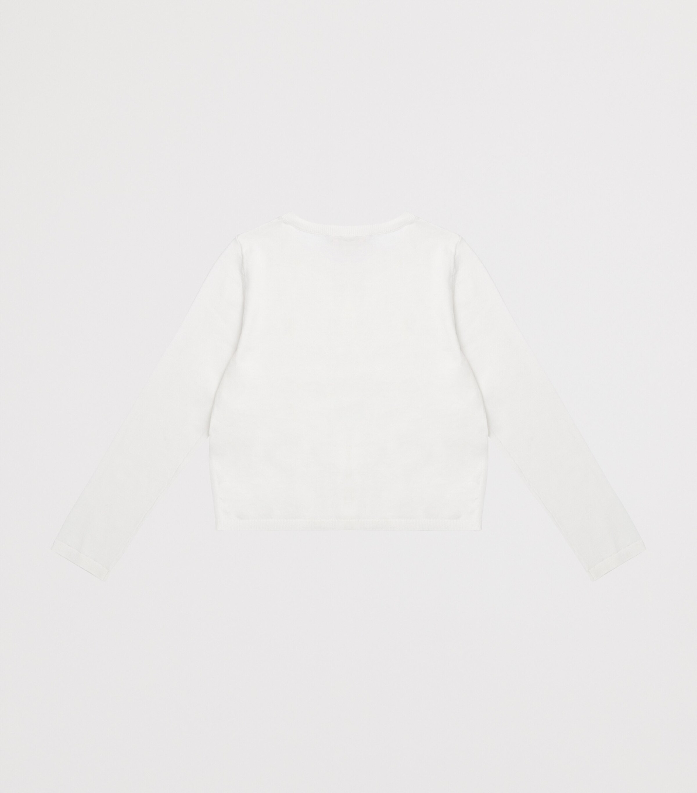 Bonpoint Wool Embroidered Cardigan (4-8 Years) Upb Blanc Lait Image 2