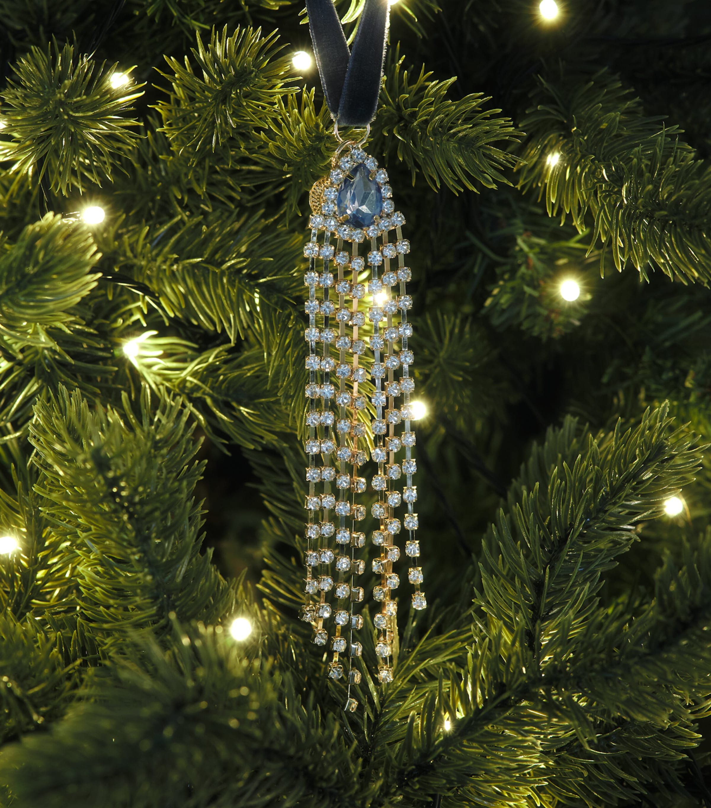 Harrods Crystal-Embellished Drop Tree Decoration Image 3