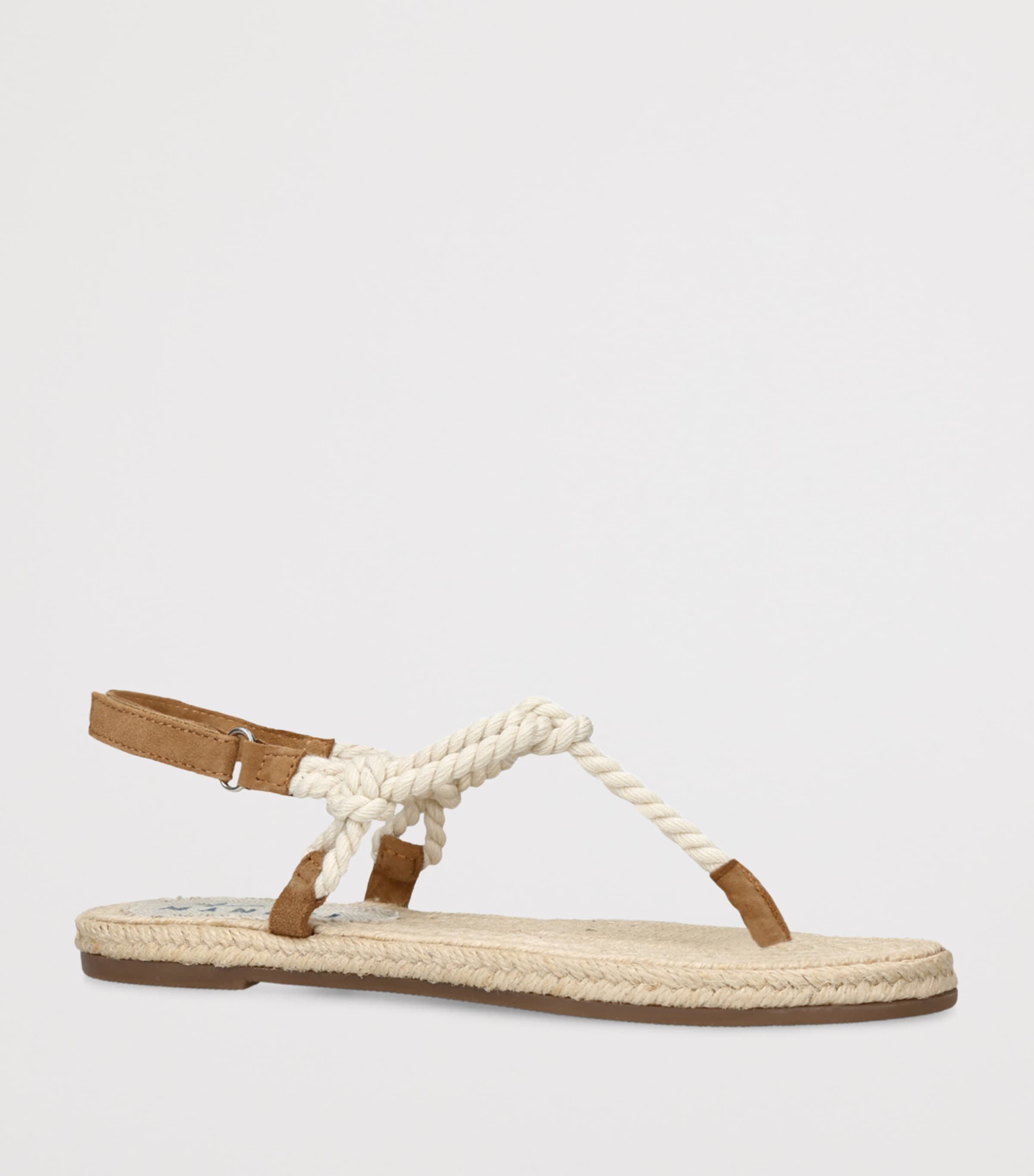 Manebi Rope Flat Sandals Bone Image 3