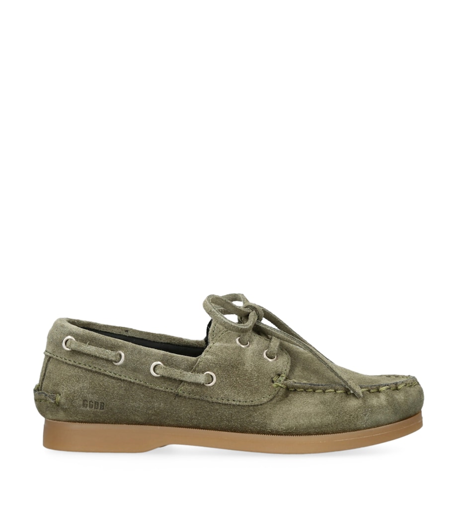 Golden Goose Suede Cruise Boat Shoes Green Image 1