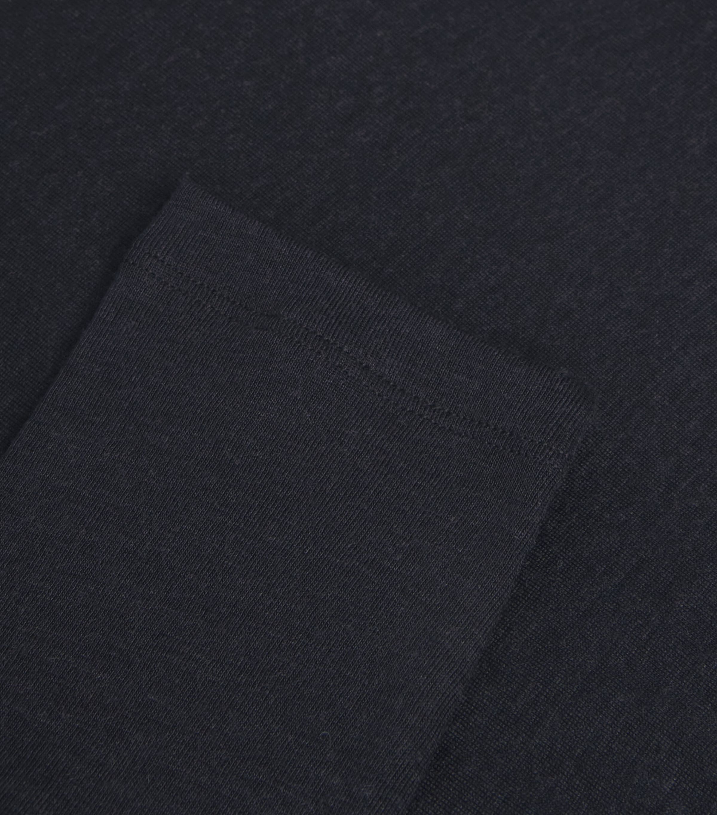 Silk-Cashmere Long-Sleeve T-Shirt 0019 BLACK Image 5