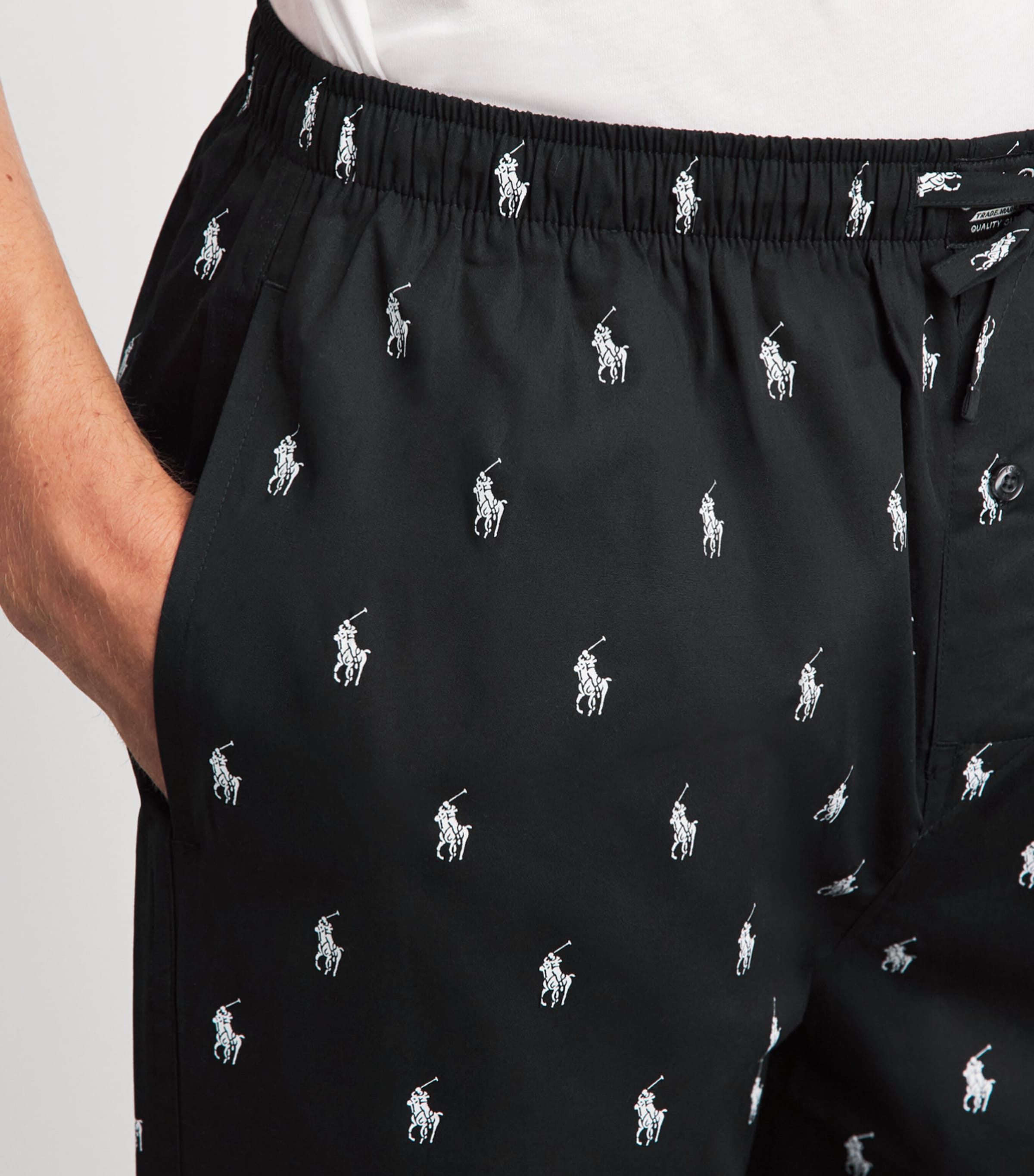 Polo Ralph Lauren Mens Cotton Polo Pony Pyjama Bottoms Polo Black Aopp Image 3